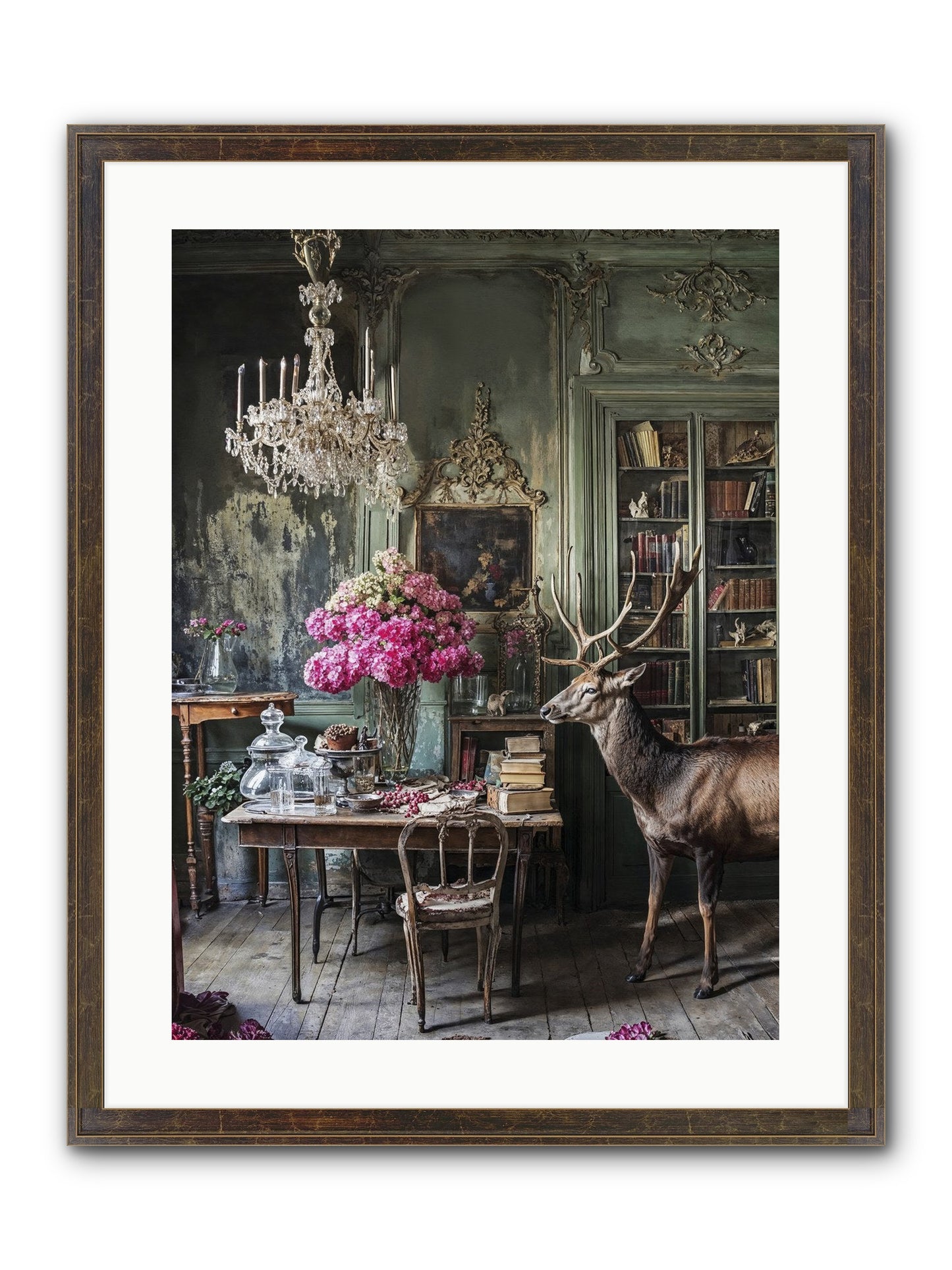 Wanderlust Wins Framed Print - Slimwoods Black/Gold 18x24