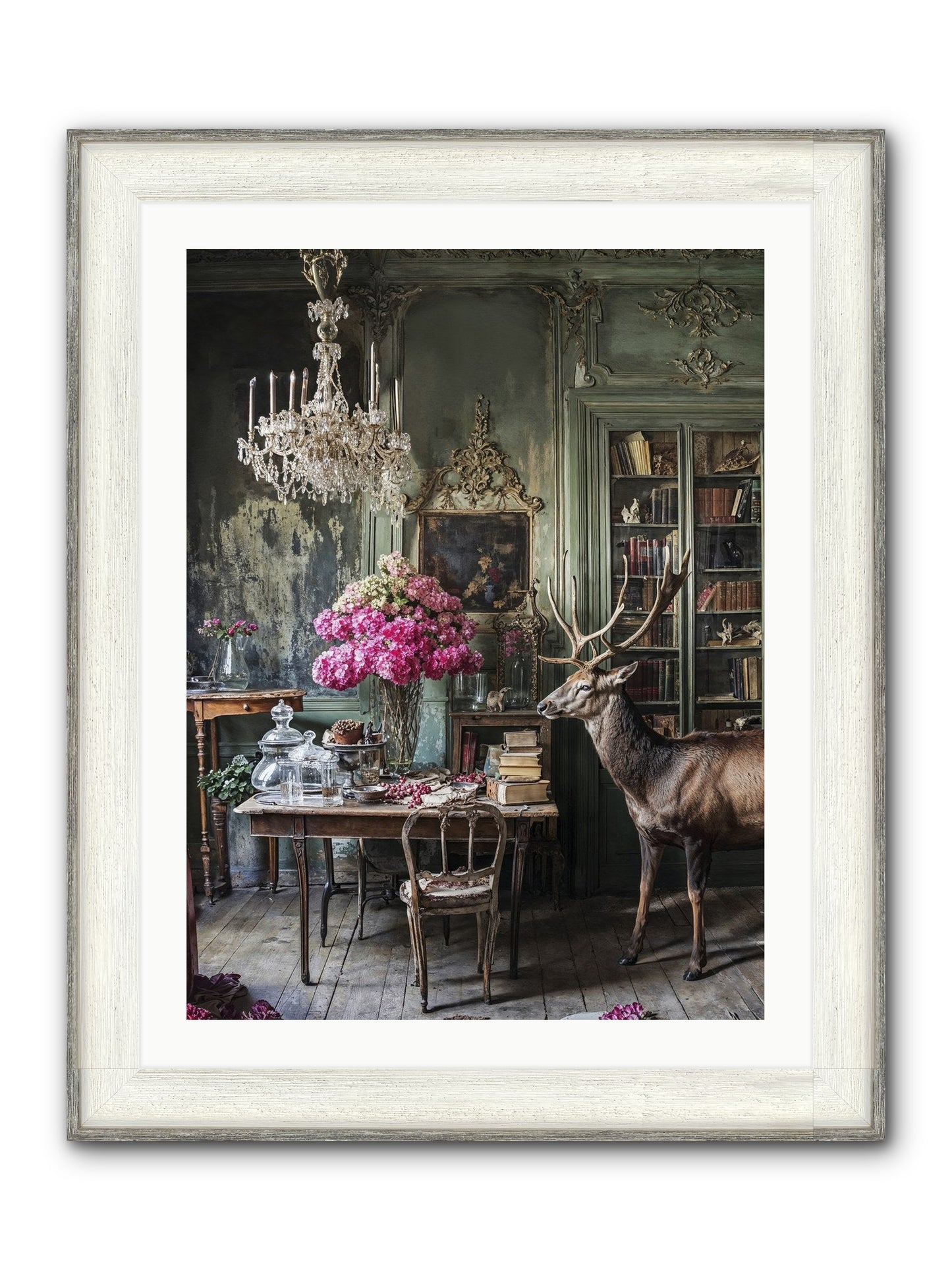 Wanderlust Wins Framed Print - Driftwood White 24x32