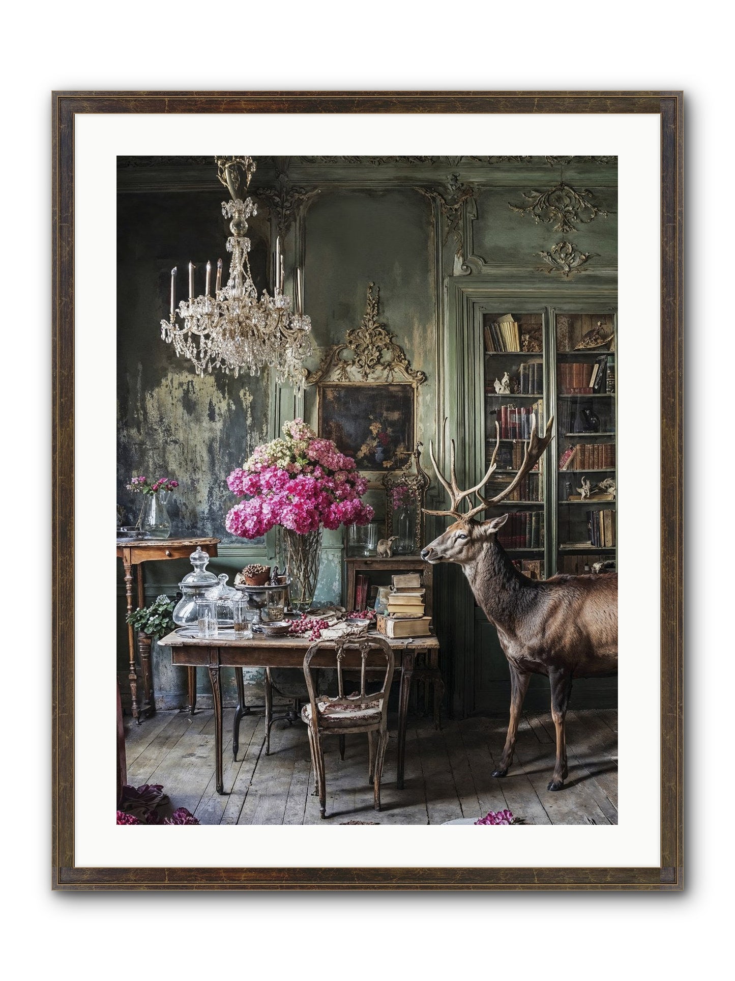 Wanderlust Wins Framed Print - Slimwoods Black/Gold 24x32