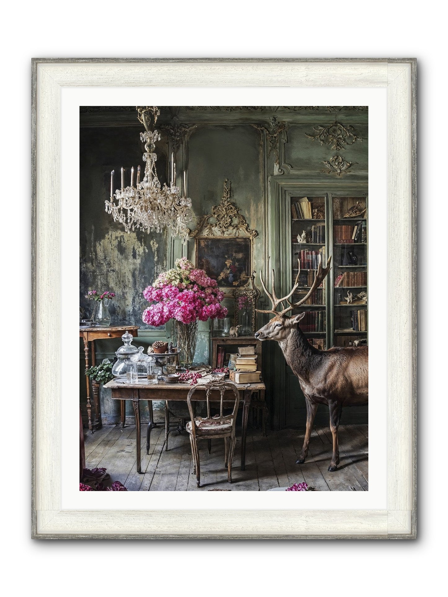 Wanderlust Wins Framed Print - Driftwood White 30x40