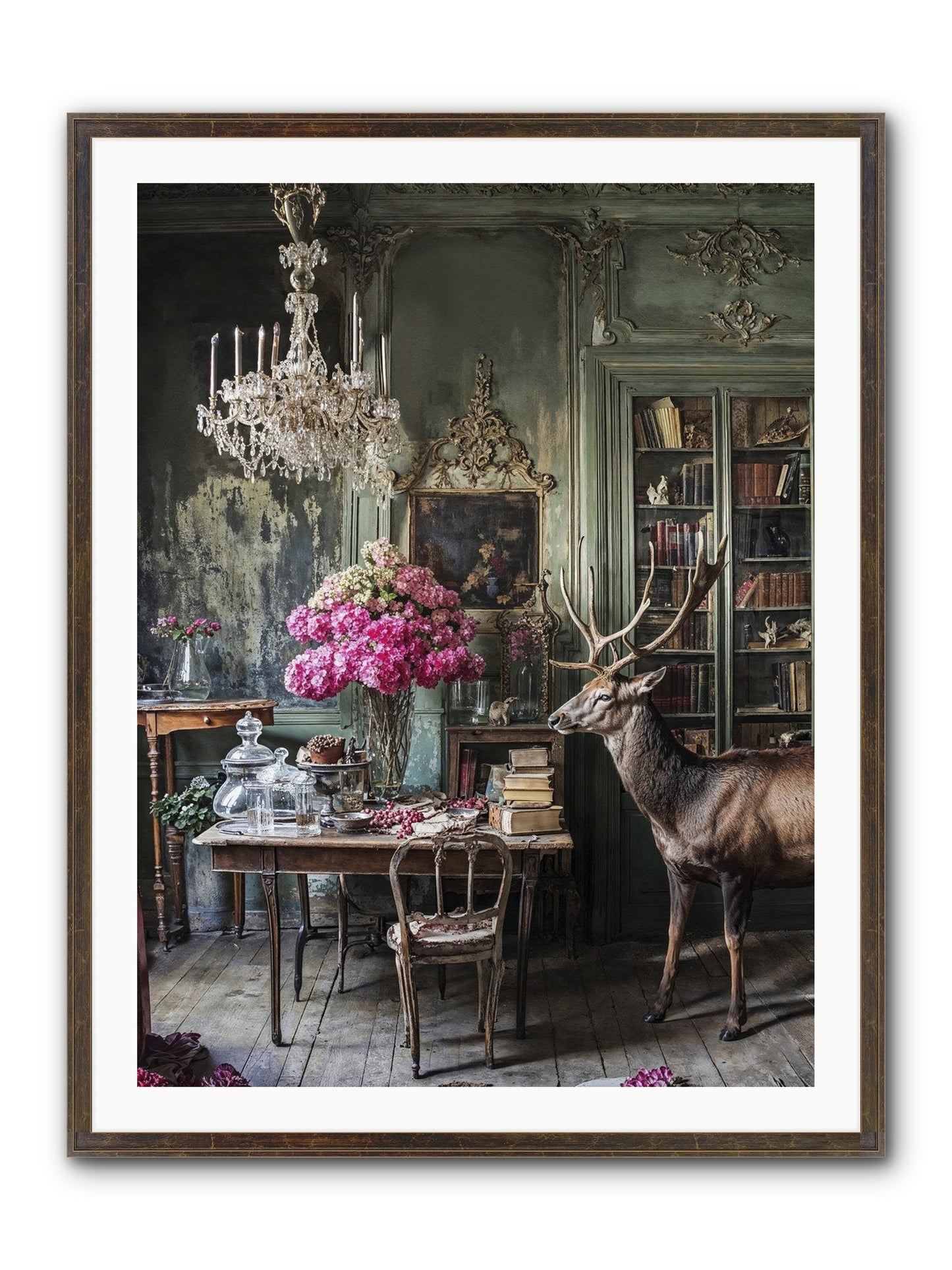 Wanderlust Wins Framed Print - Slimwoods Black/Gold 30x40
