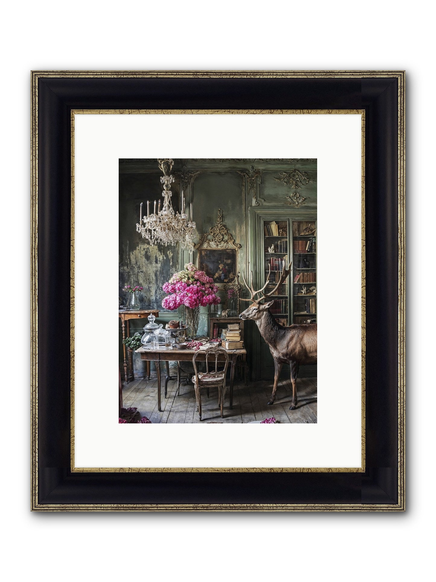 Wanderlust Wins Framed Print - Black & Gold 9x12