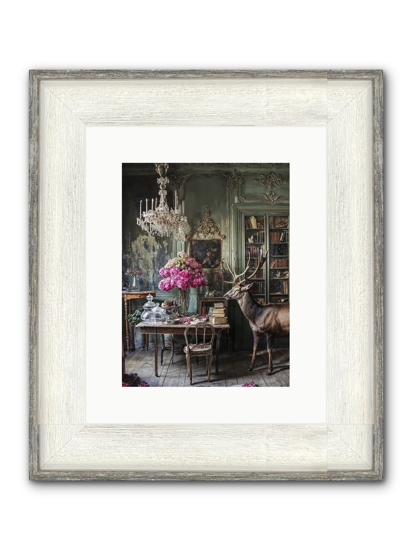 Wanderlust Wins Framed Print - Driftwood White 9x12