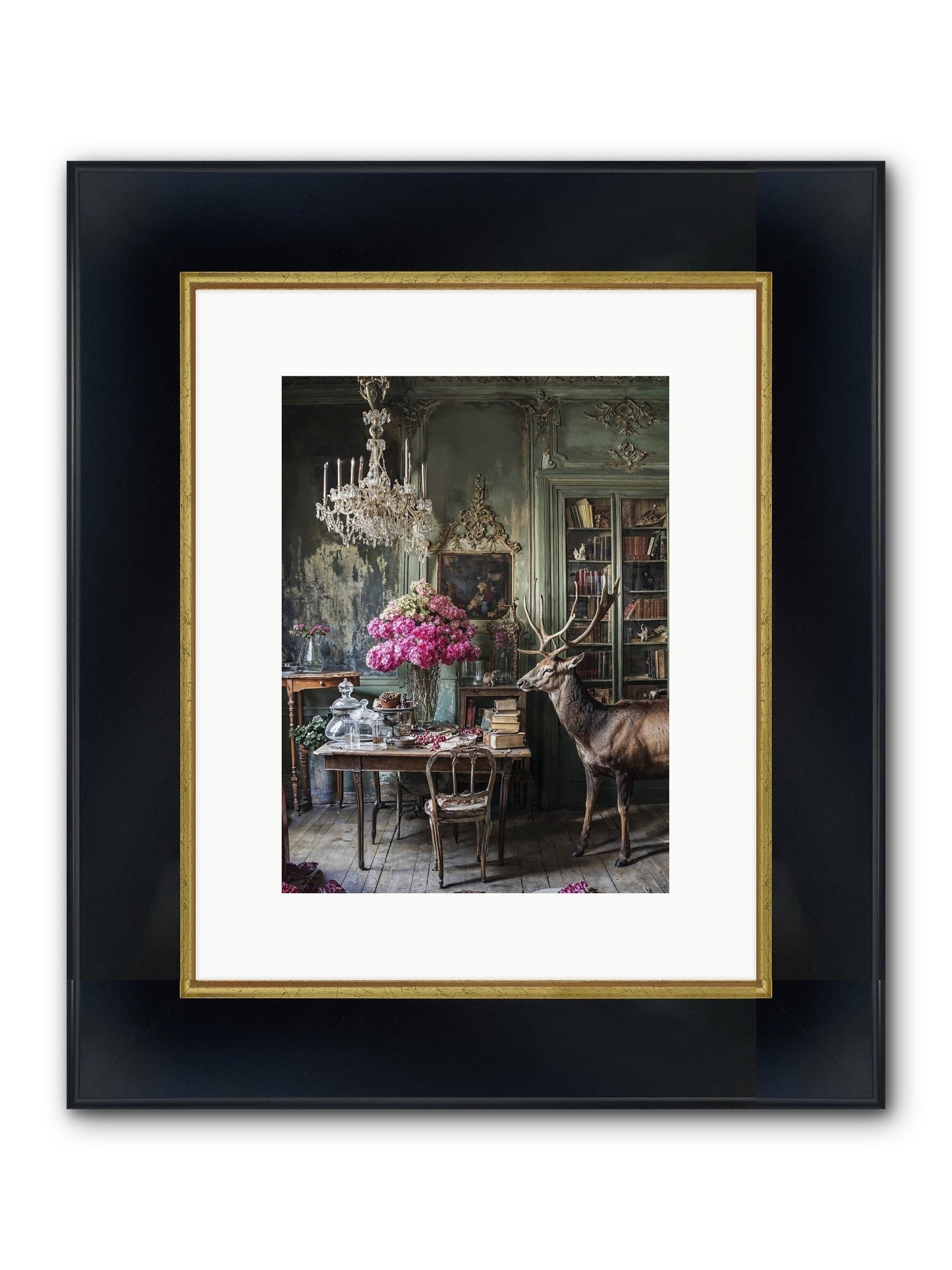 Wanderlust Wins Framed Print - Wide Black w/Gold 9x12