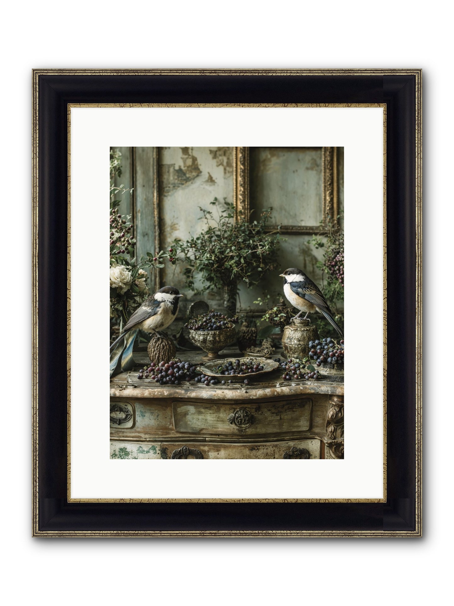 Wandersoul Framed Print - Black & Gold 12x16