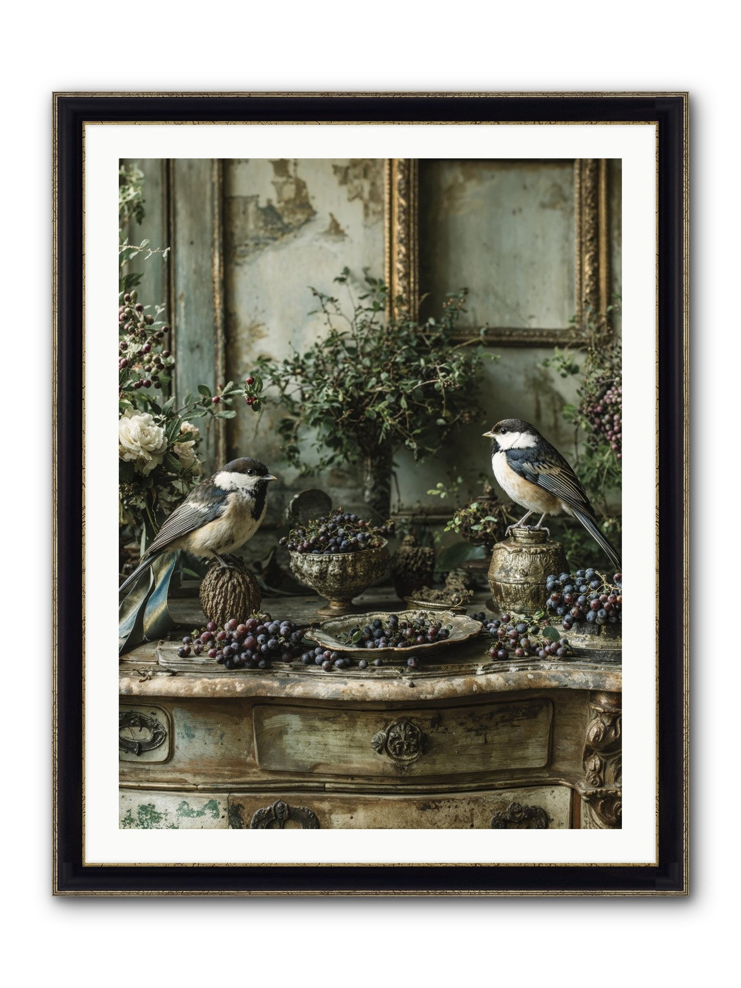Wandersoul Framed Print - Black & Gold 30x40