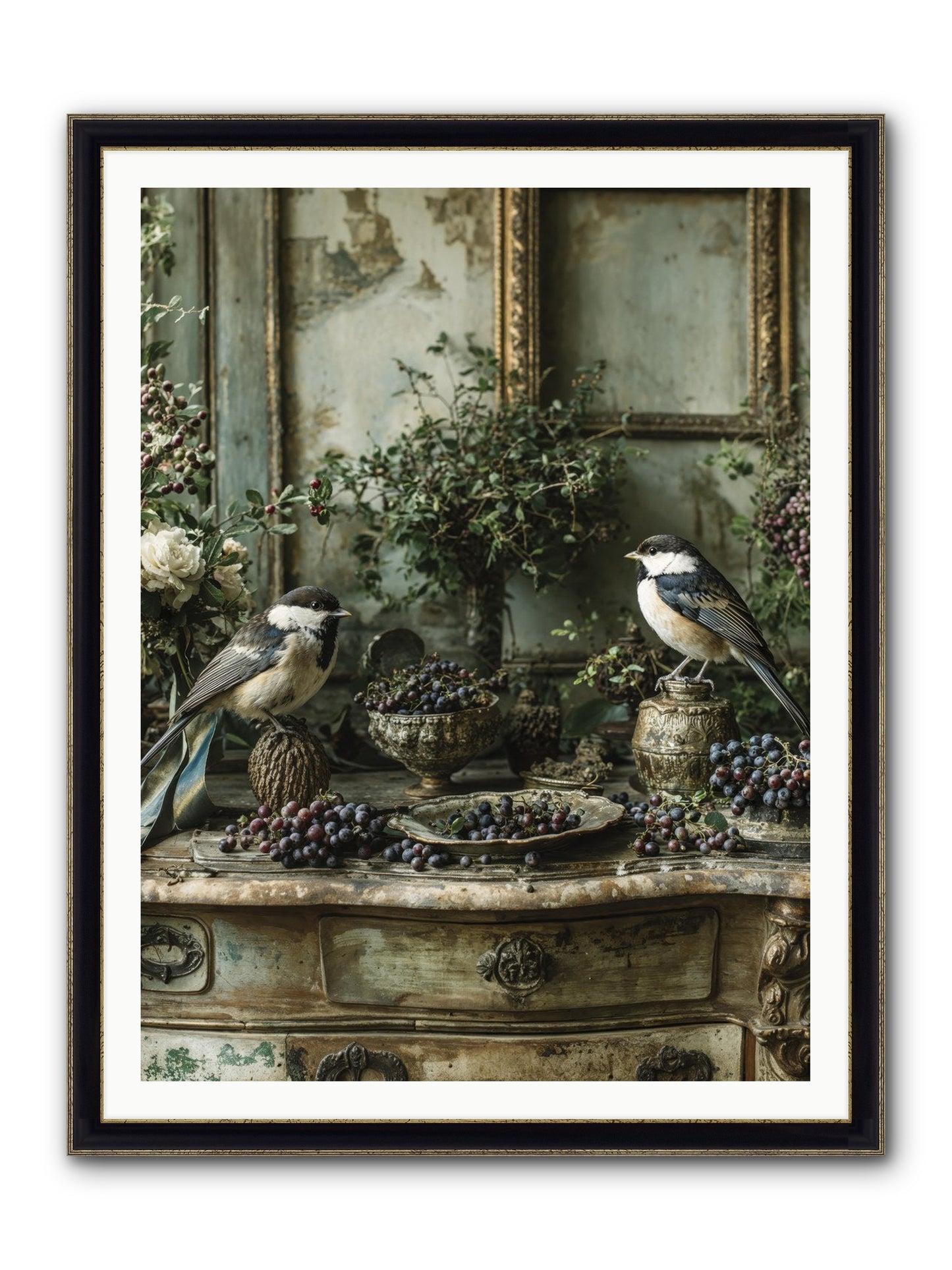 Wandersoul Framed Print - Black & Gold 36x48