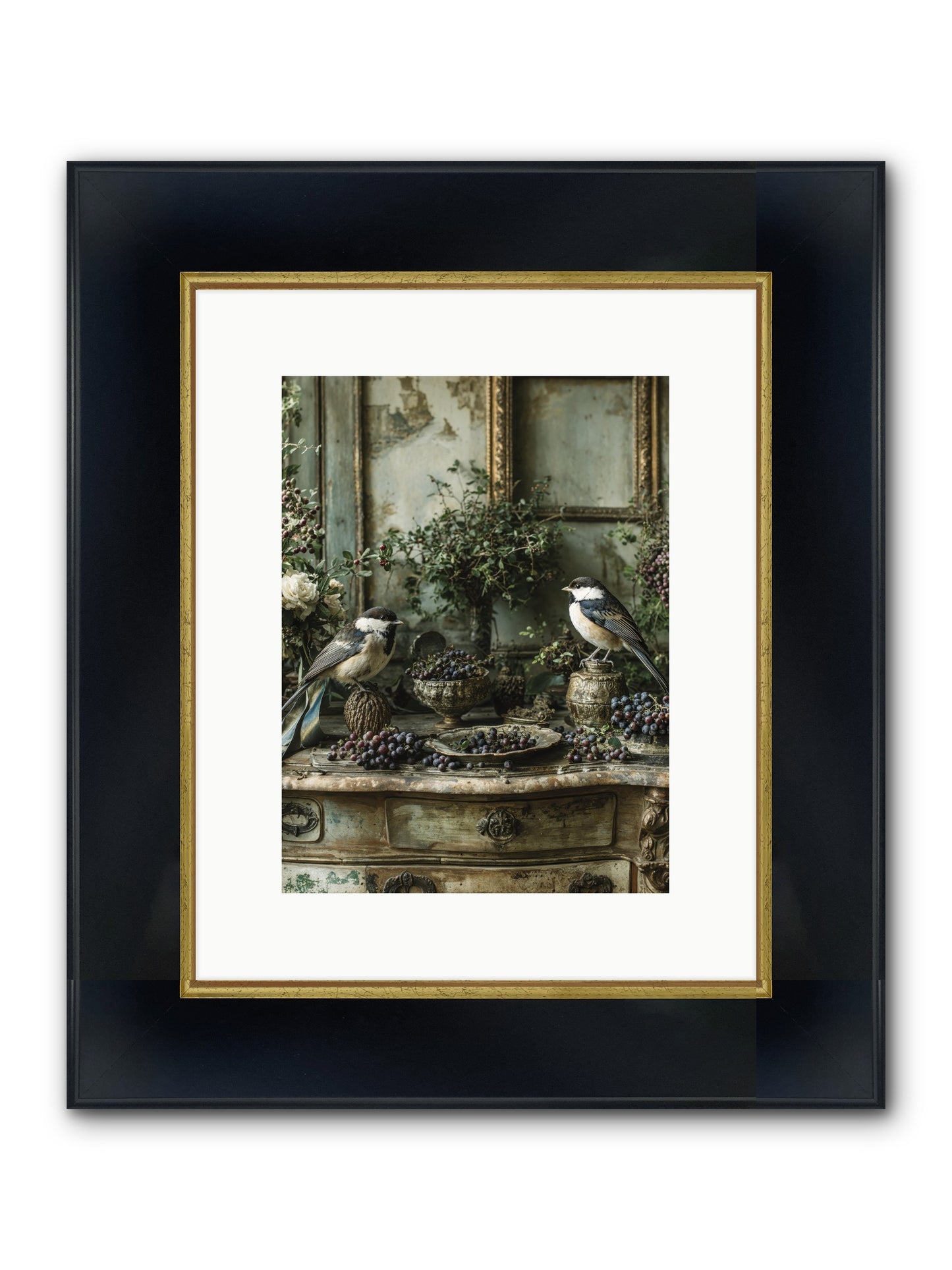 Wandersoul Framed Print - Wide Black w/Gold 9x12
