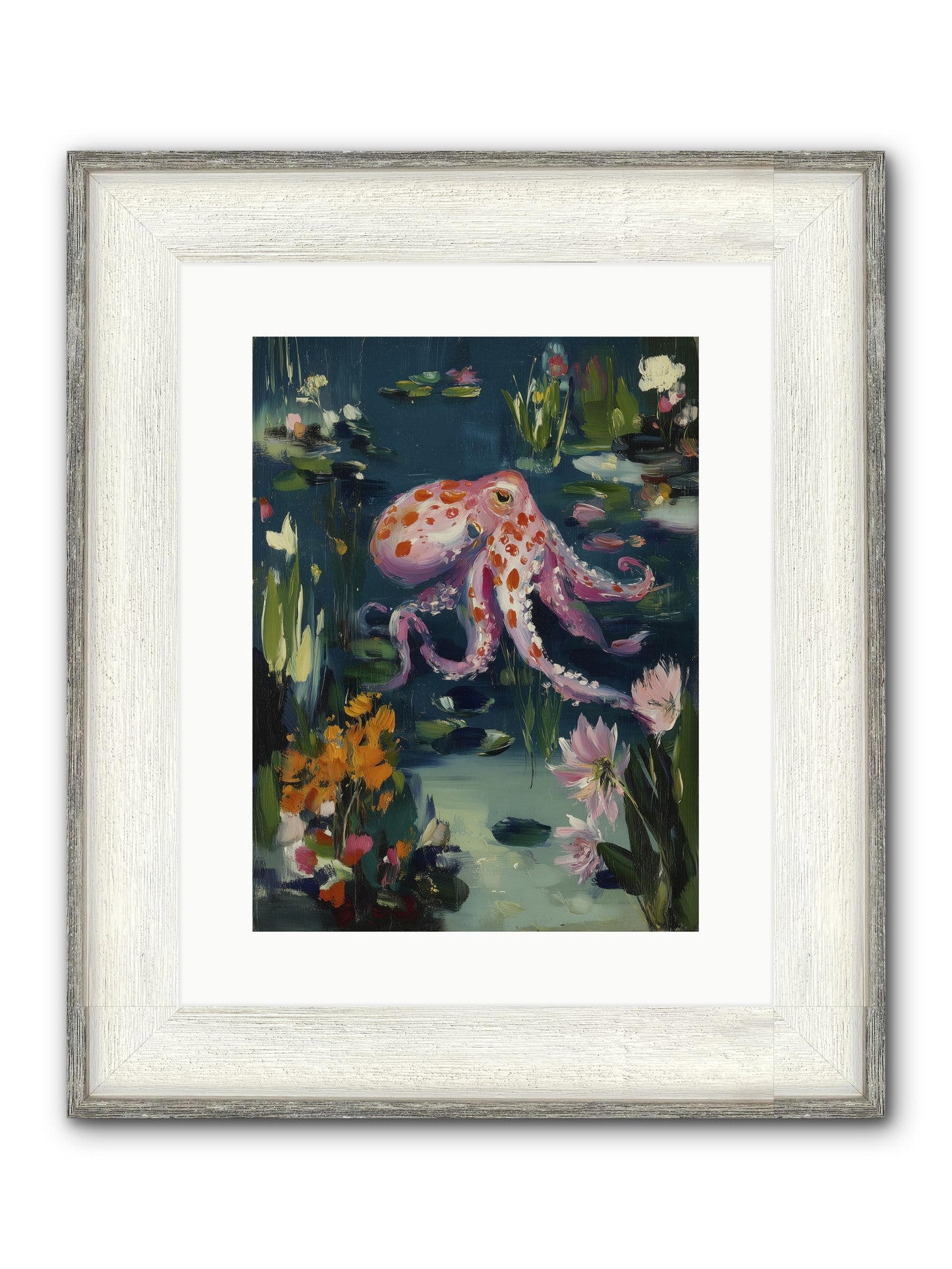 Water Castles Framed Print - Driftwood White 12x16