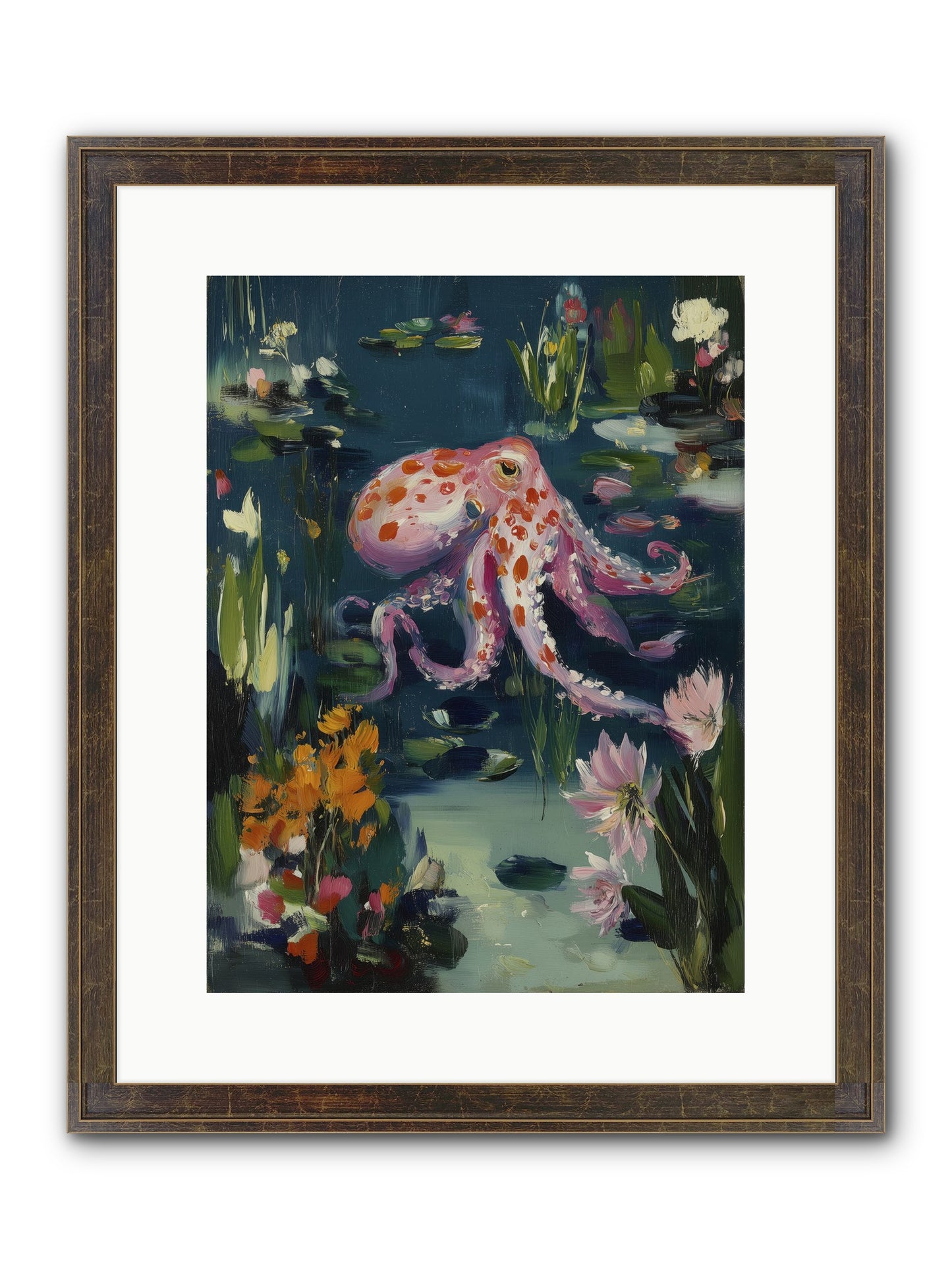 Water Castles Framed Print - Slimwoods Black/Gold 12x16