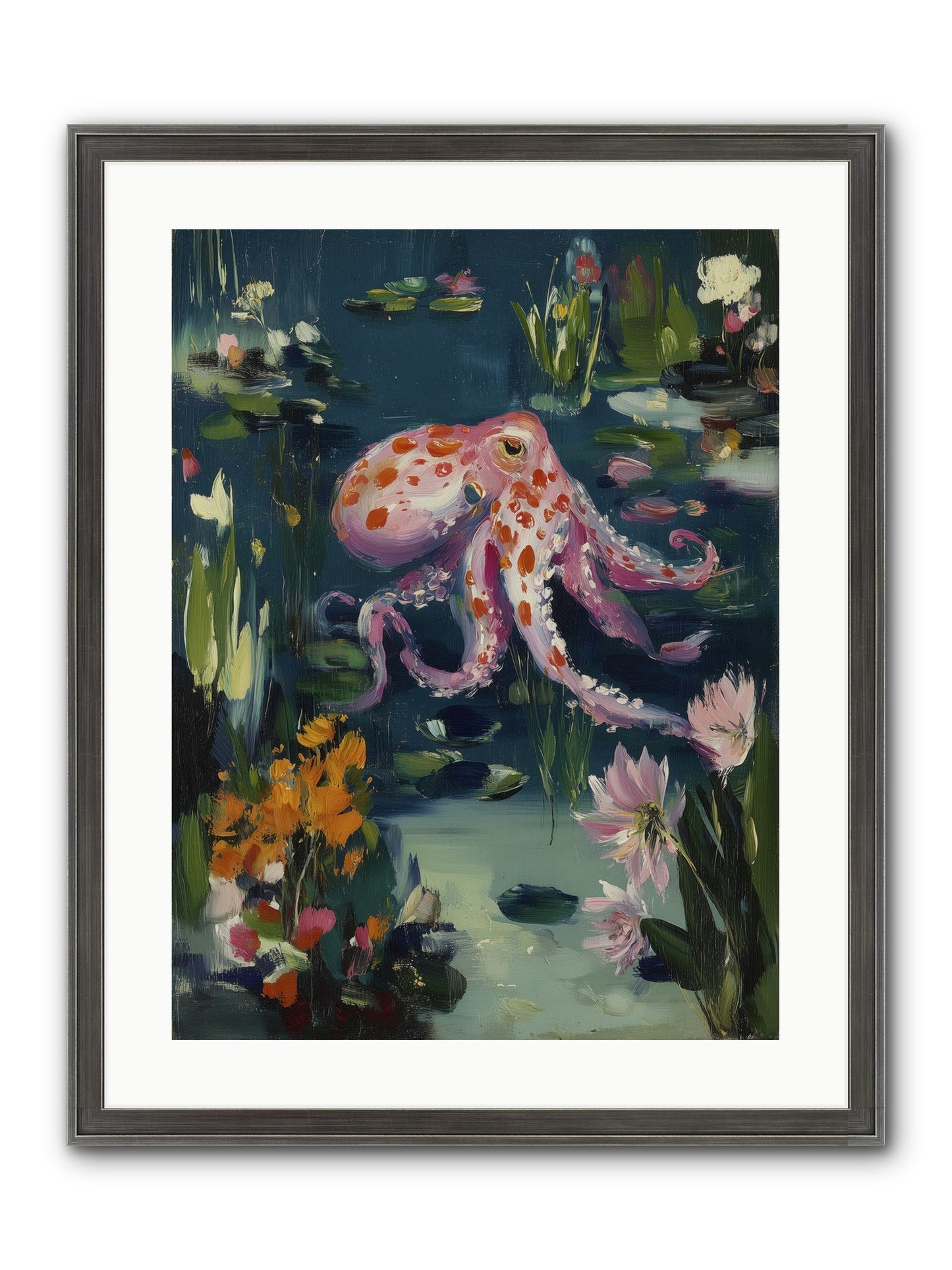 Water Castles Framed Print - Slimwoods Black/Silver 18x24