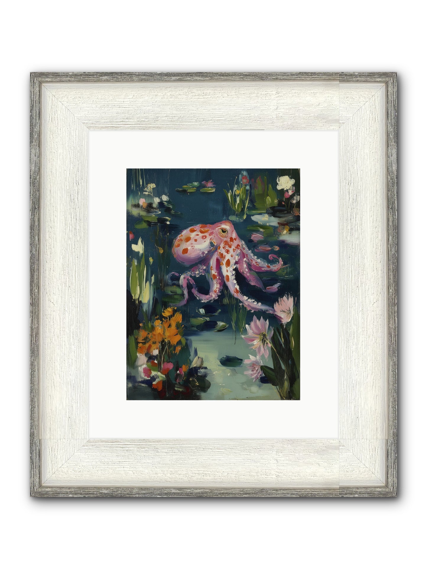 Water Castles Framed Print - Driftwood White 9x12