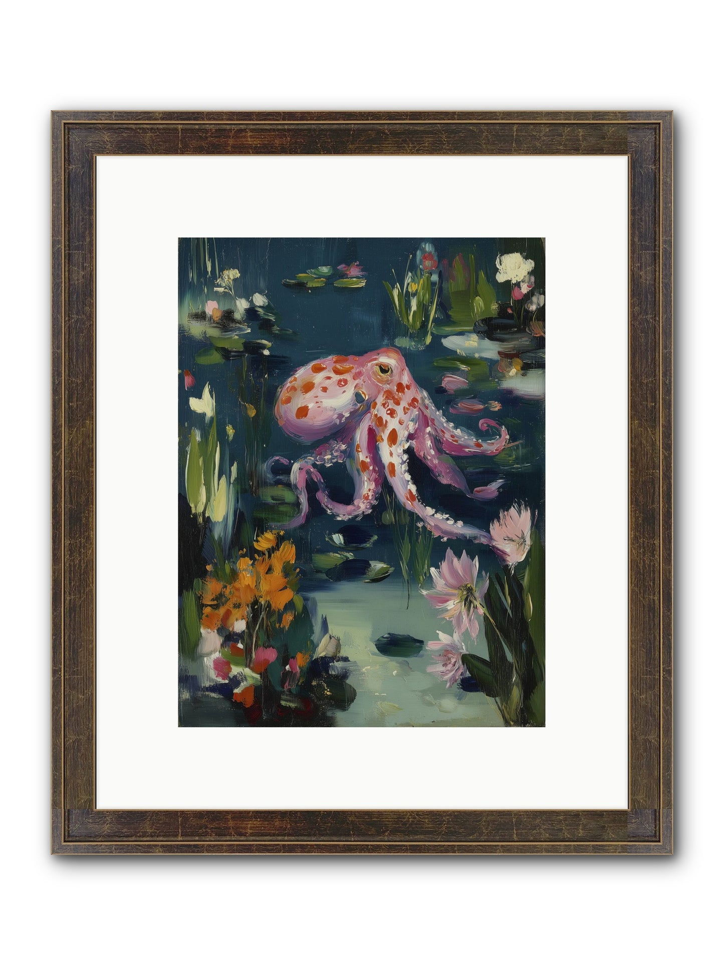 Water Castles Framed Print - Slimwoods Black/Gold 9x12