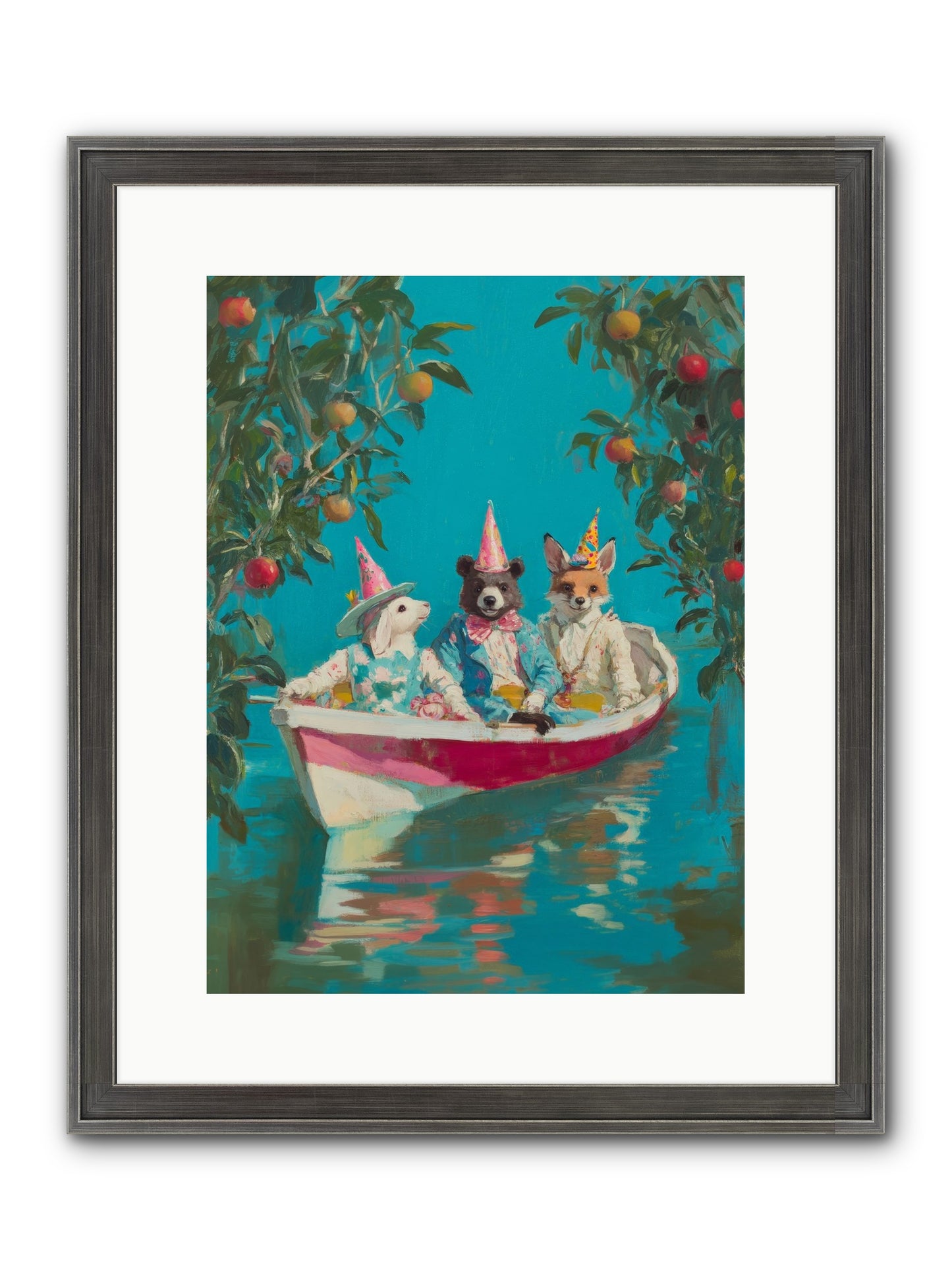 Water Held Laughter Framed Print - Slimwoods Black/Silver 12x16
