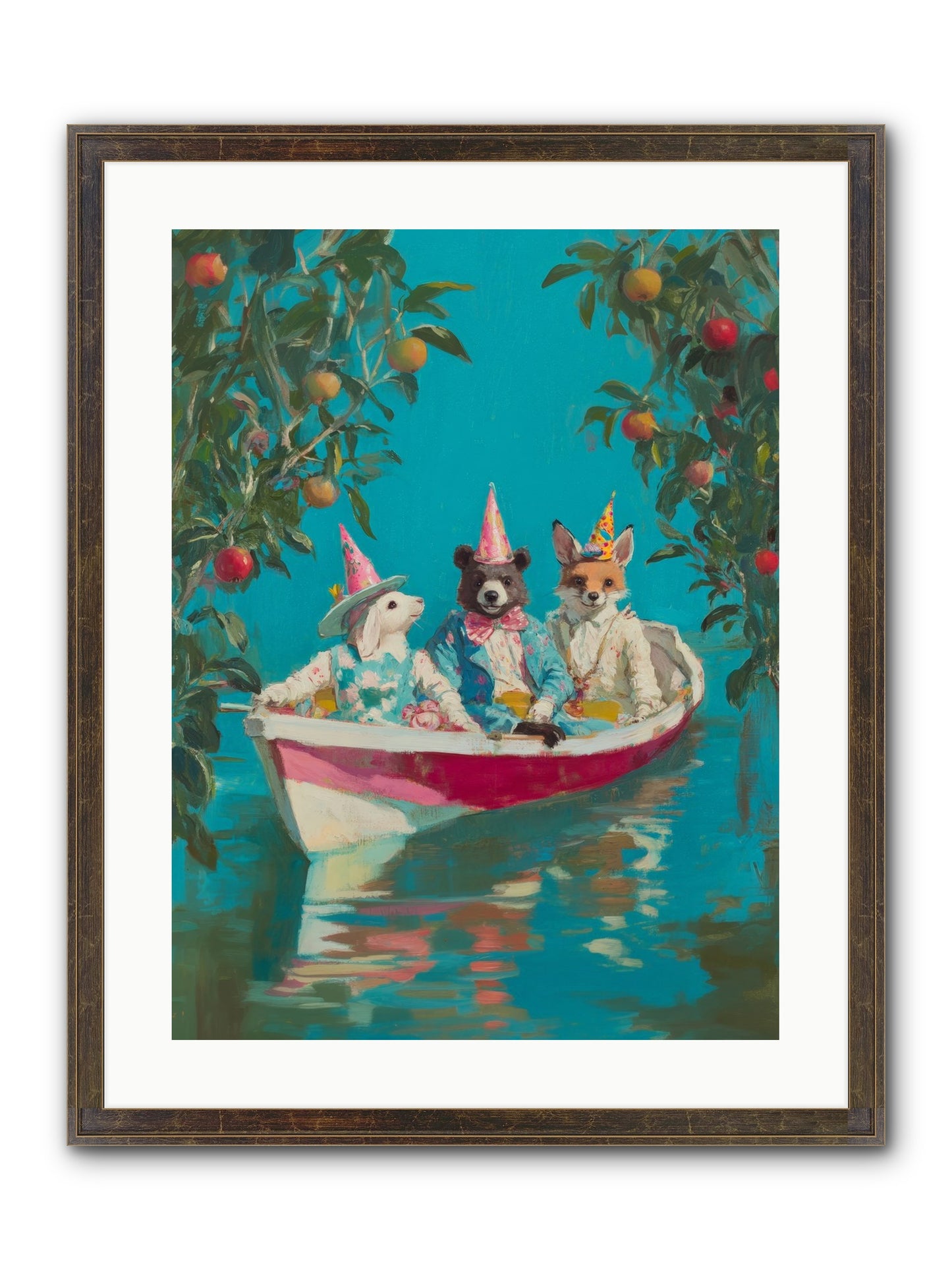 Water Held Laughter Framed Print - Slimwoods Black/Gold 18x24