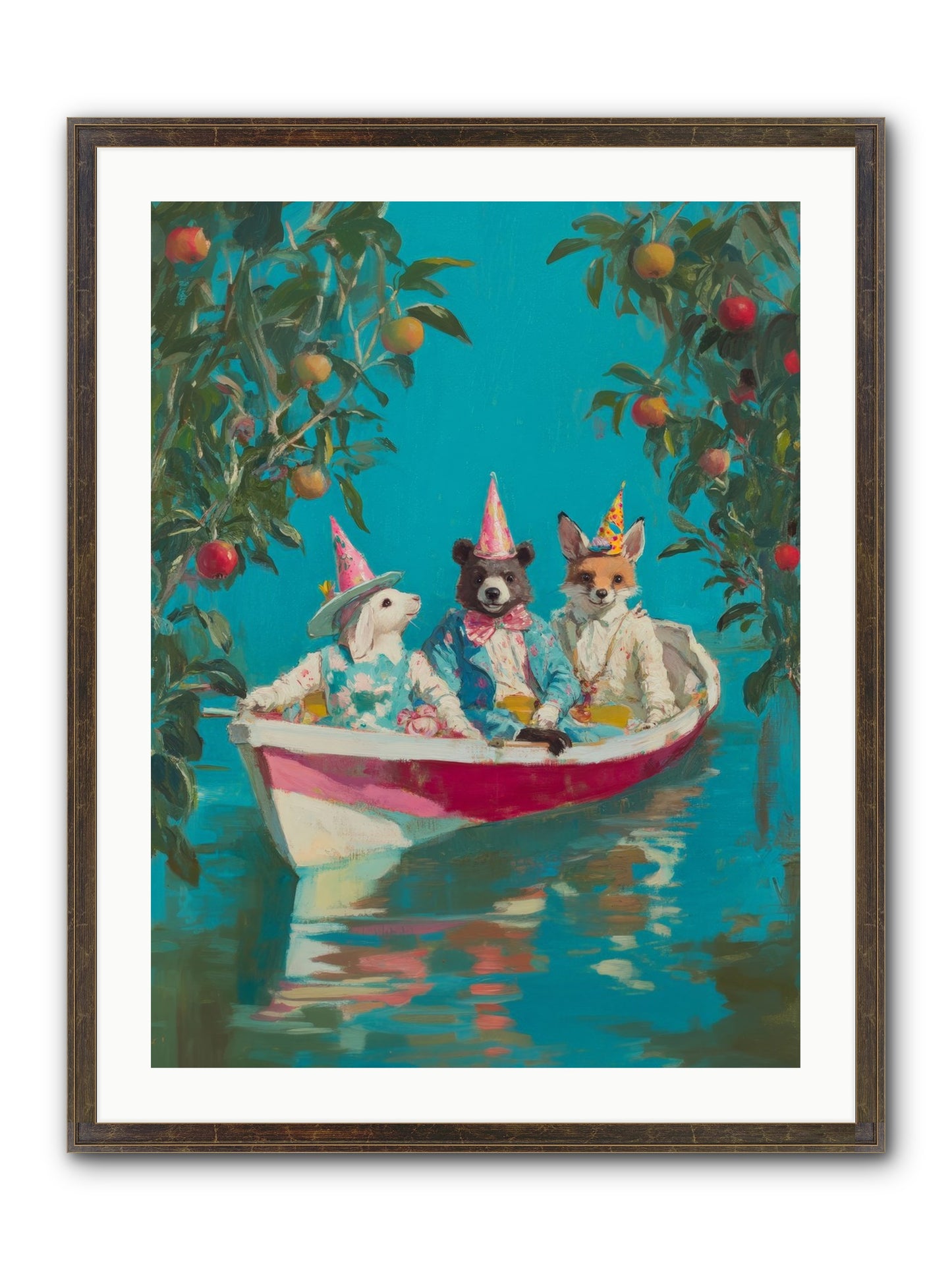 Water Held Laughter Framed Print - Slimwoods Black/Gold 24x32