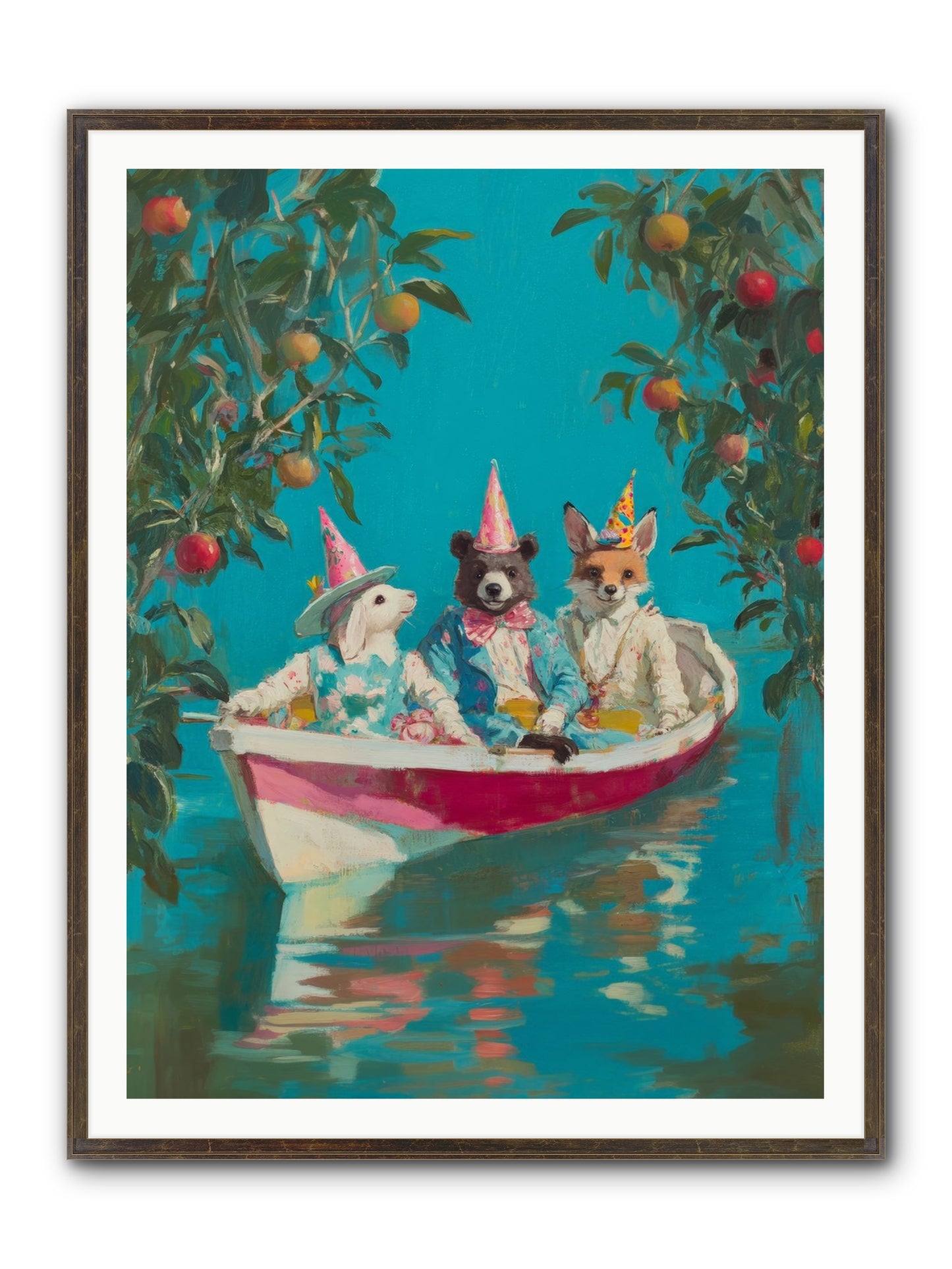 Water Held Laughter Framed Print - Slimwoods Black/Gold 36x48