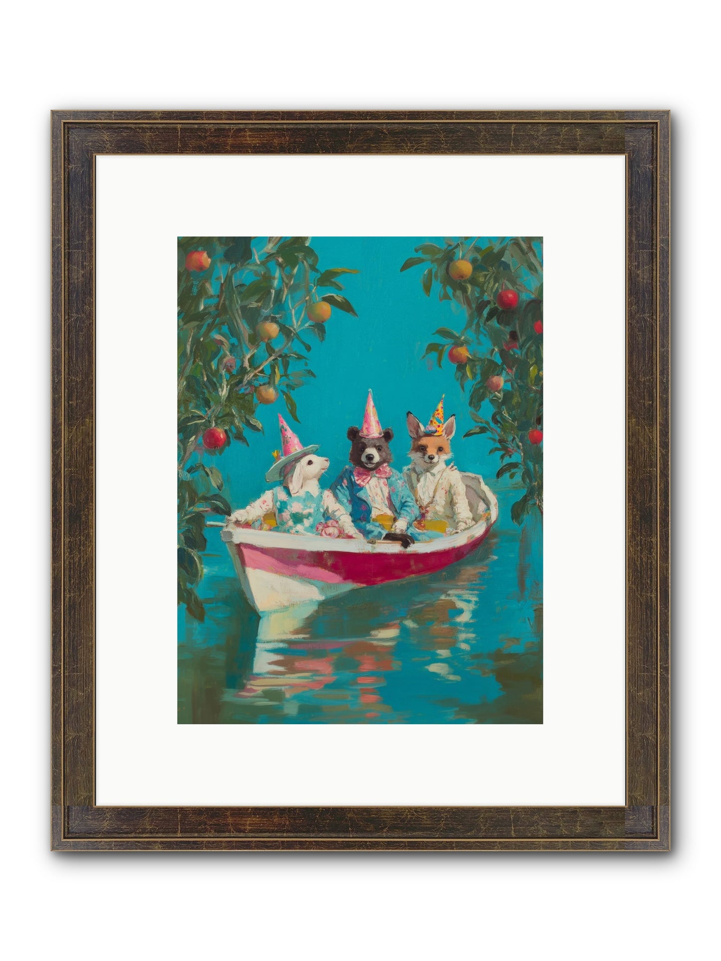 Water Held Laughter Framed Print - Slimwoods Black/Gold 9x12