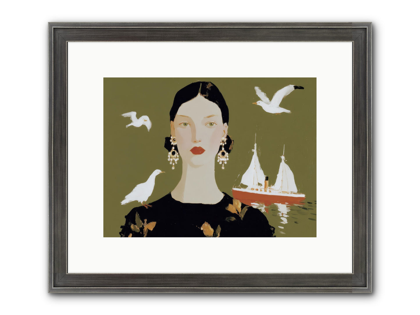 Water Meets The Threshold Framed Print - Slimwoods Black/Silver 12x9