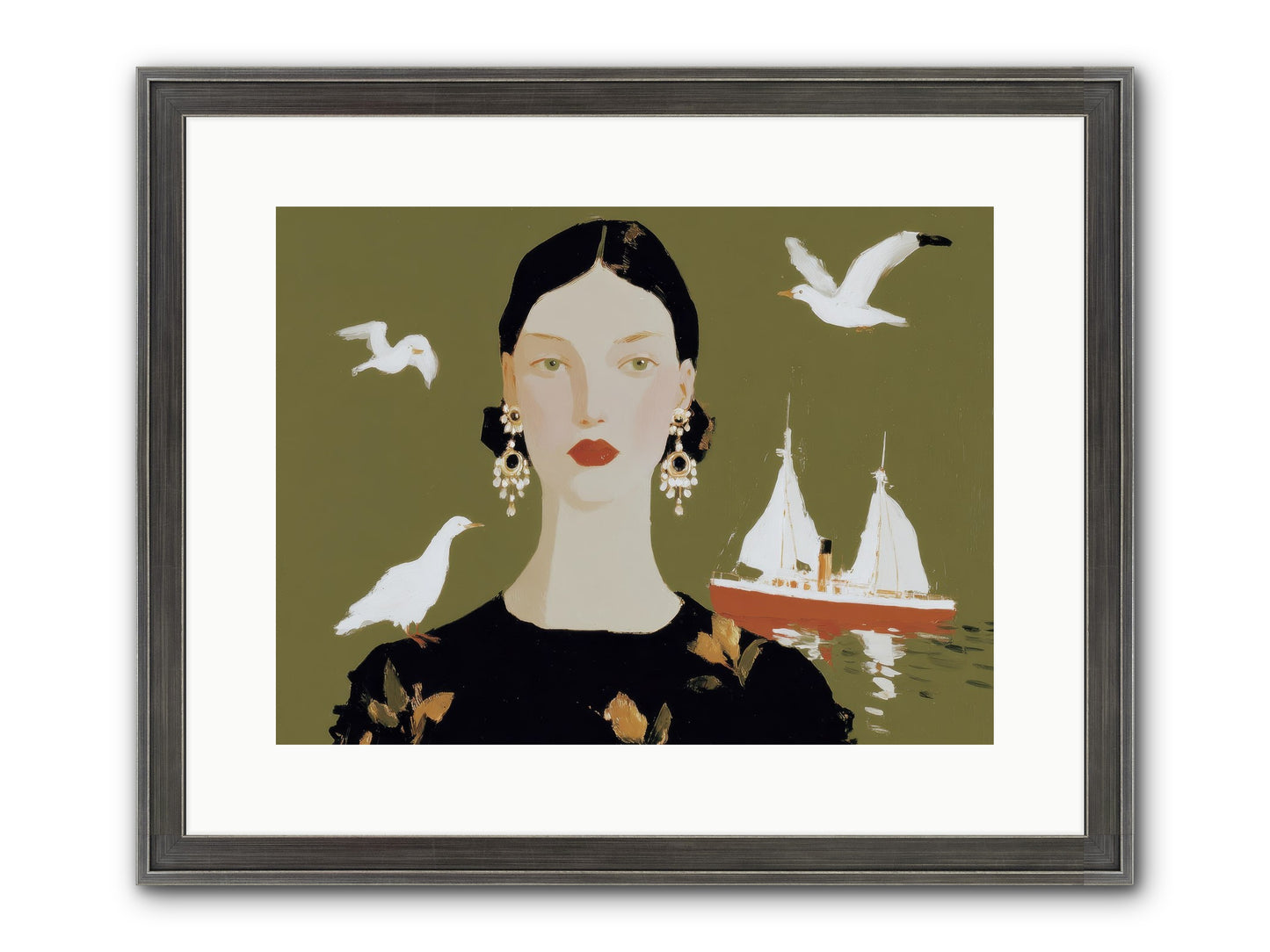 Water Meets The Threshold Framed Print - Slimwoods Black/Silver 16x12