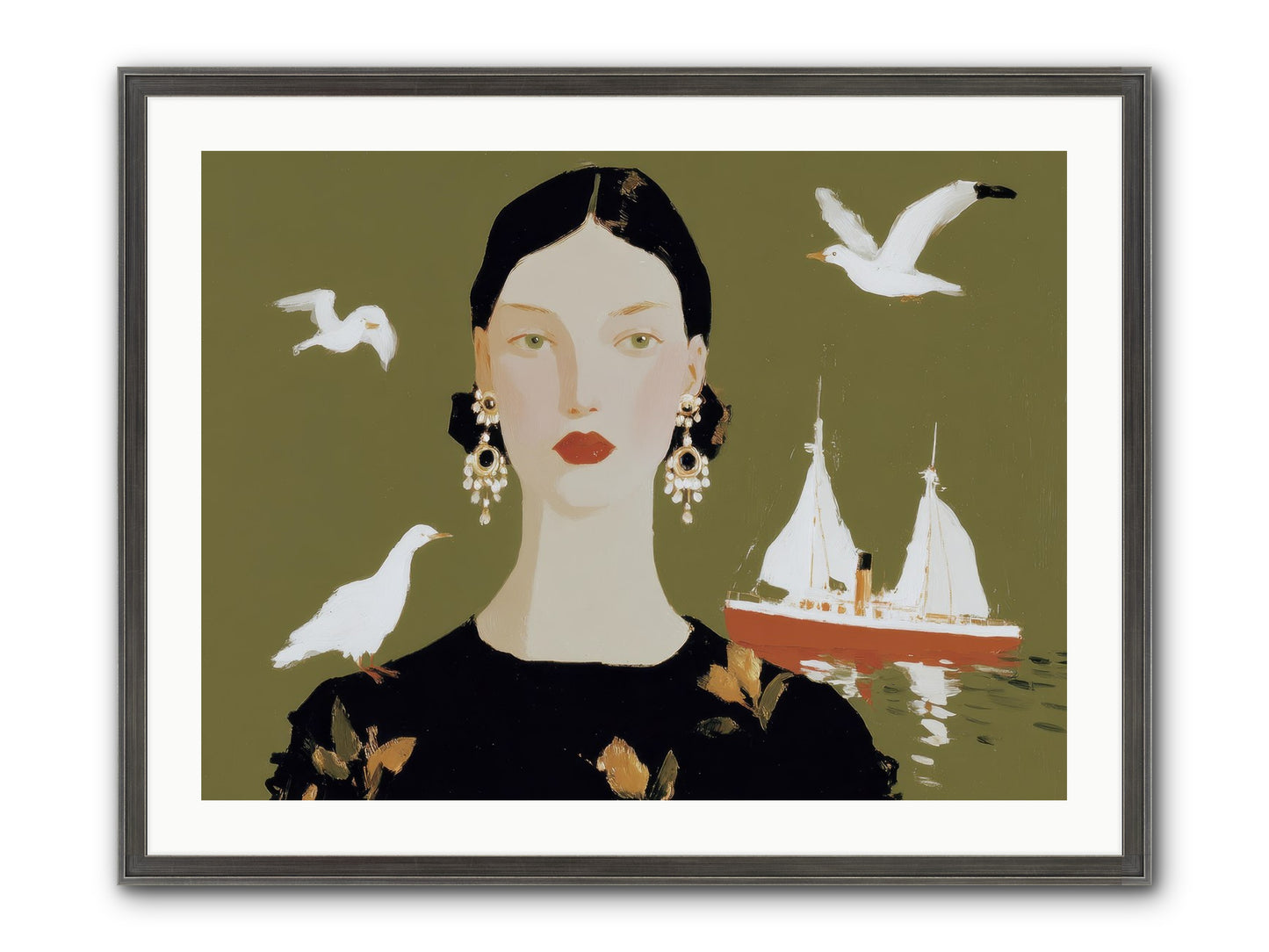 Water Meets The Threshold Framed Print - Slimwoods Black/Silver 32x24