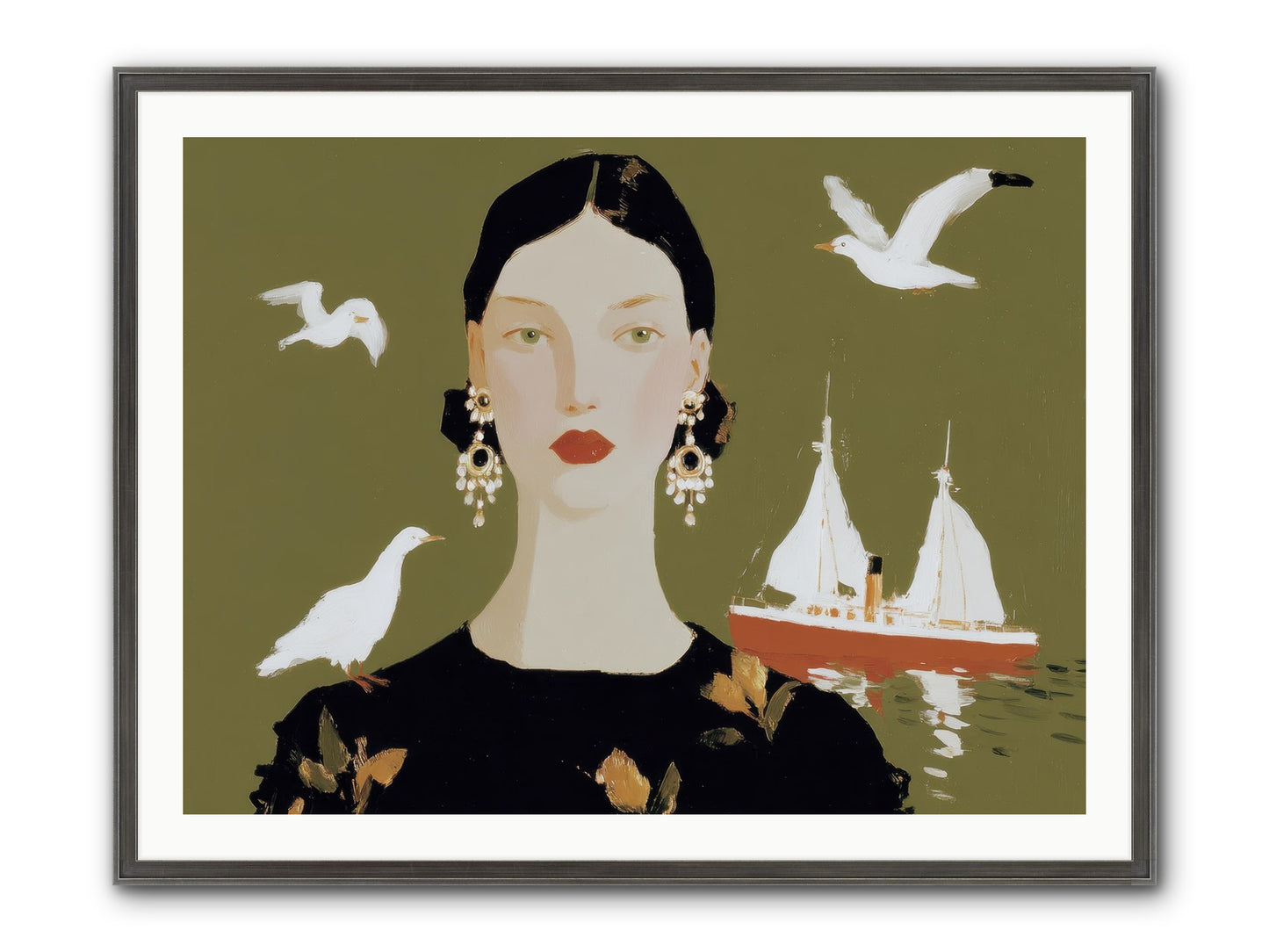 Water Meets The Threshold Framed Print - Slimwoods Black/Silver 40x30