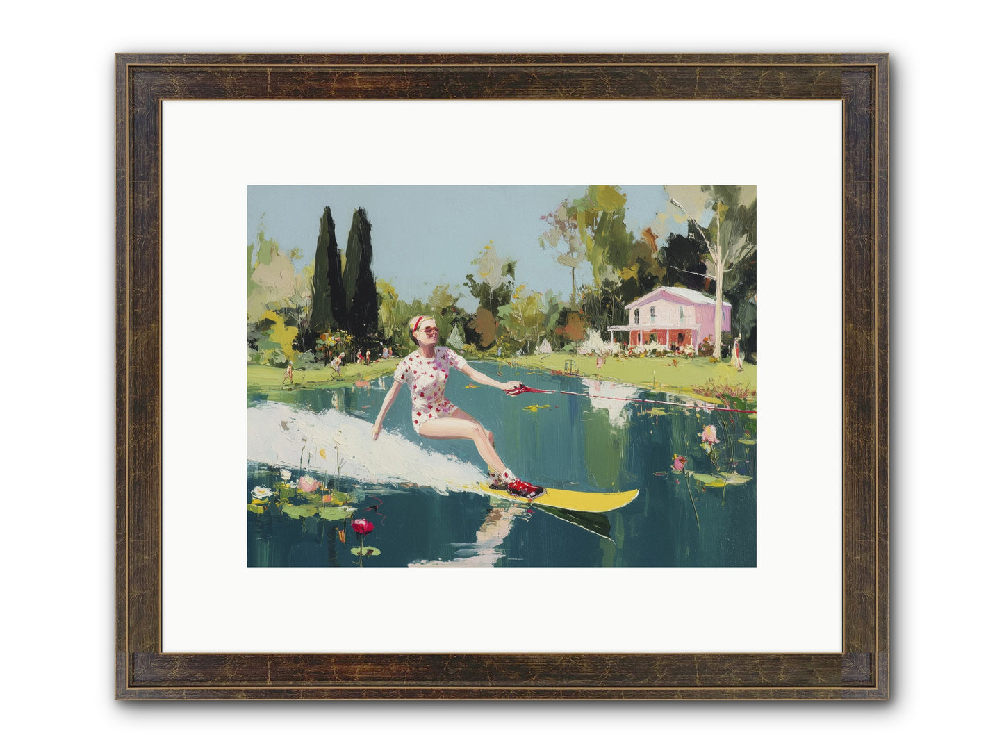 Water Rush Framed Print - Slimwoods Black/Gold 12x9