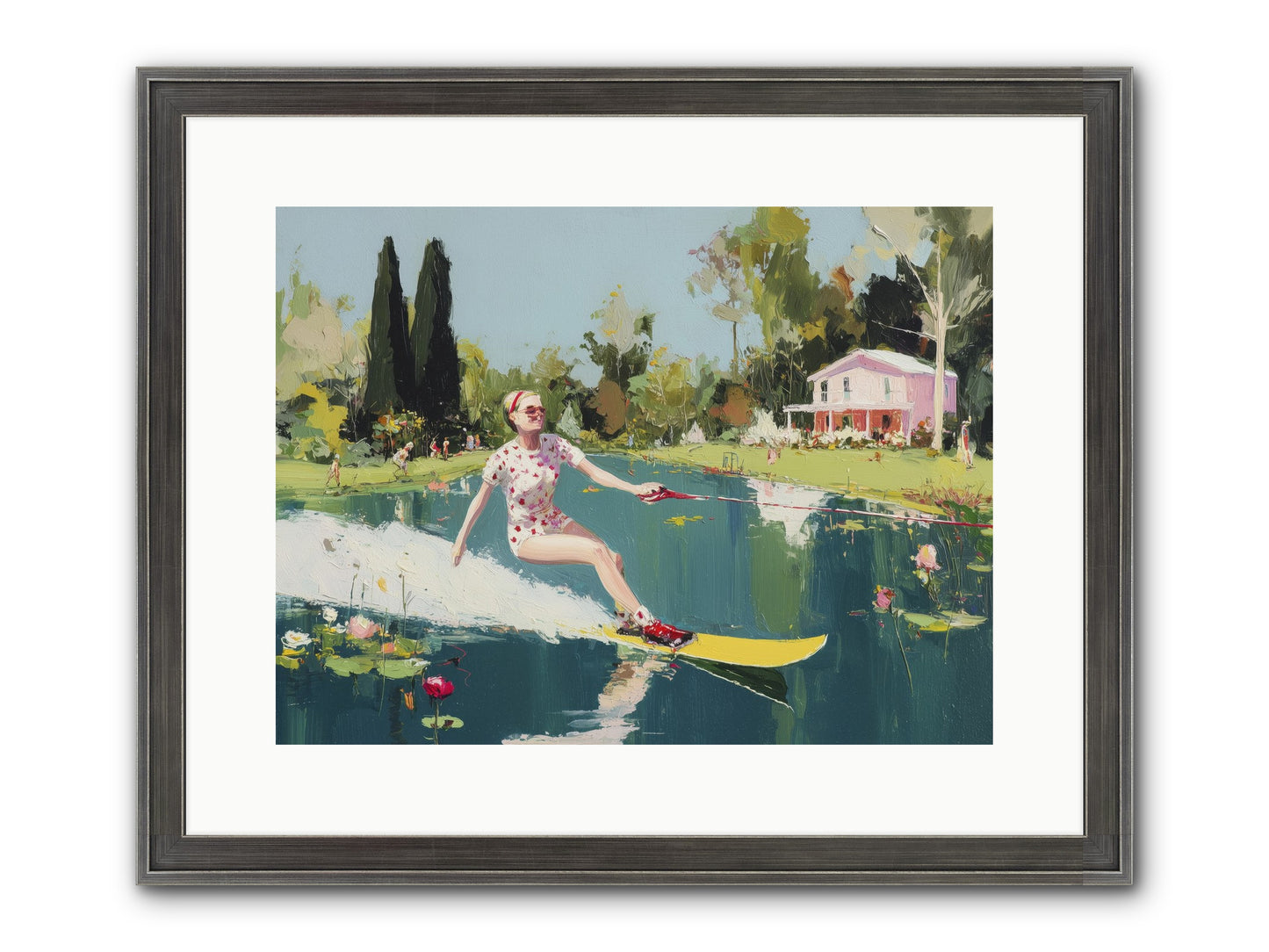 Water Rush Framed Print - Slimwoods Black/Silver 16x12