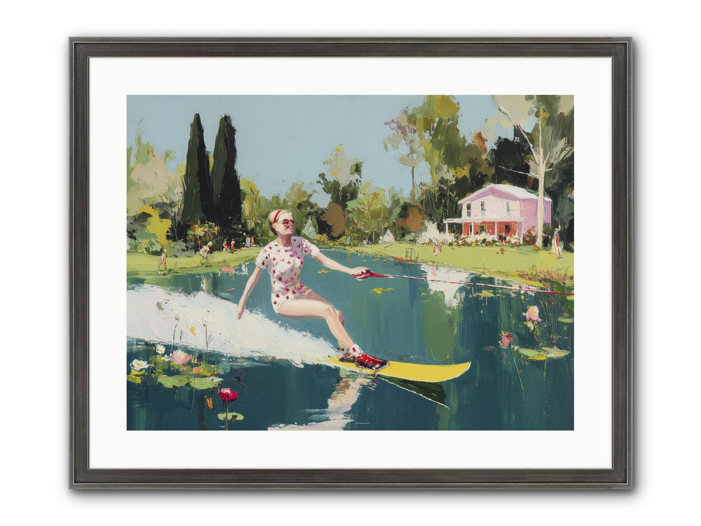 Water Rush Framed Print - Slimwoods Black/Silver 24x18
