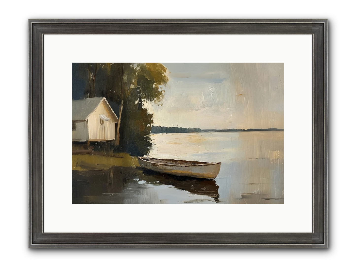 Water's Edge Framed Print - Slimwoods Black/Silver 15x10