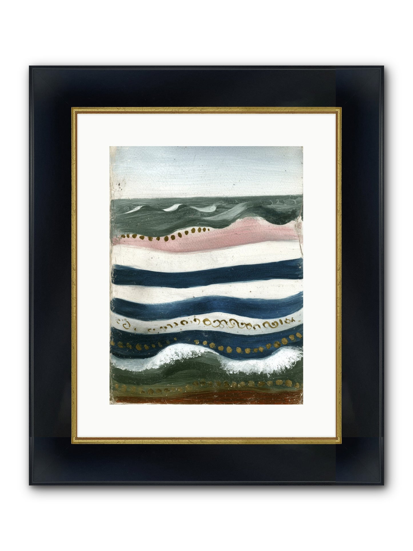 Water's Waltz Framed Print - Wide Black w/Gold 12x16