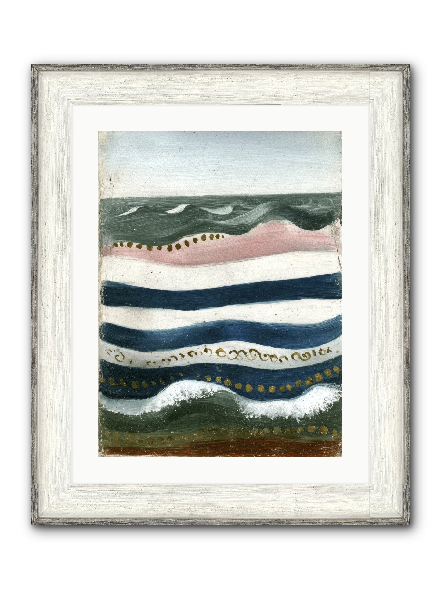 Water's Waltz Framed Print - Driftwood White 18x24