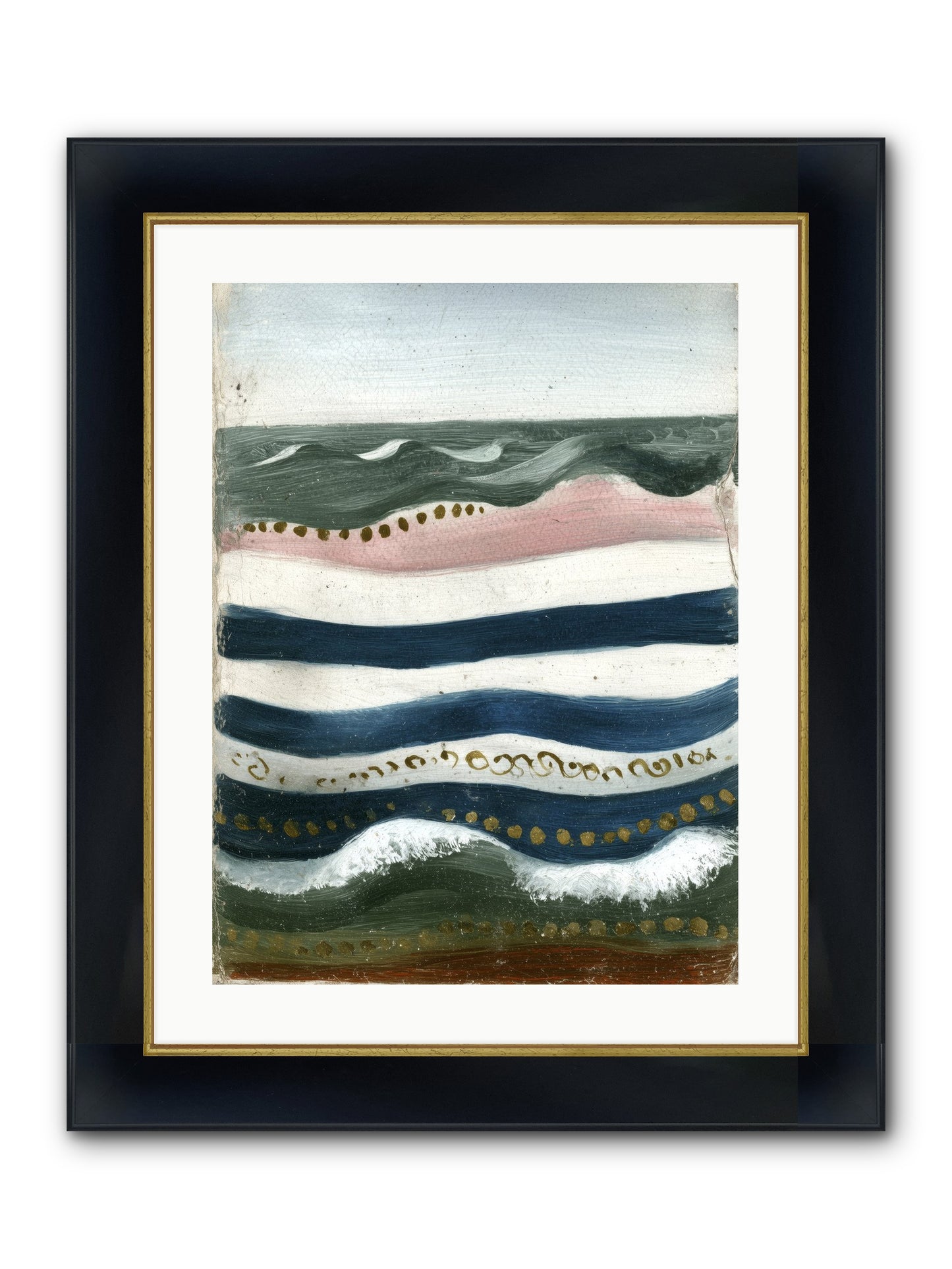 Water's Waltz Framed Print - Wide Black w/Gold 18x24