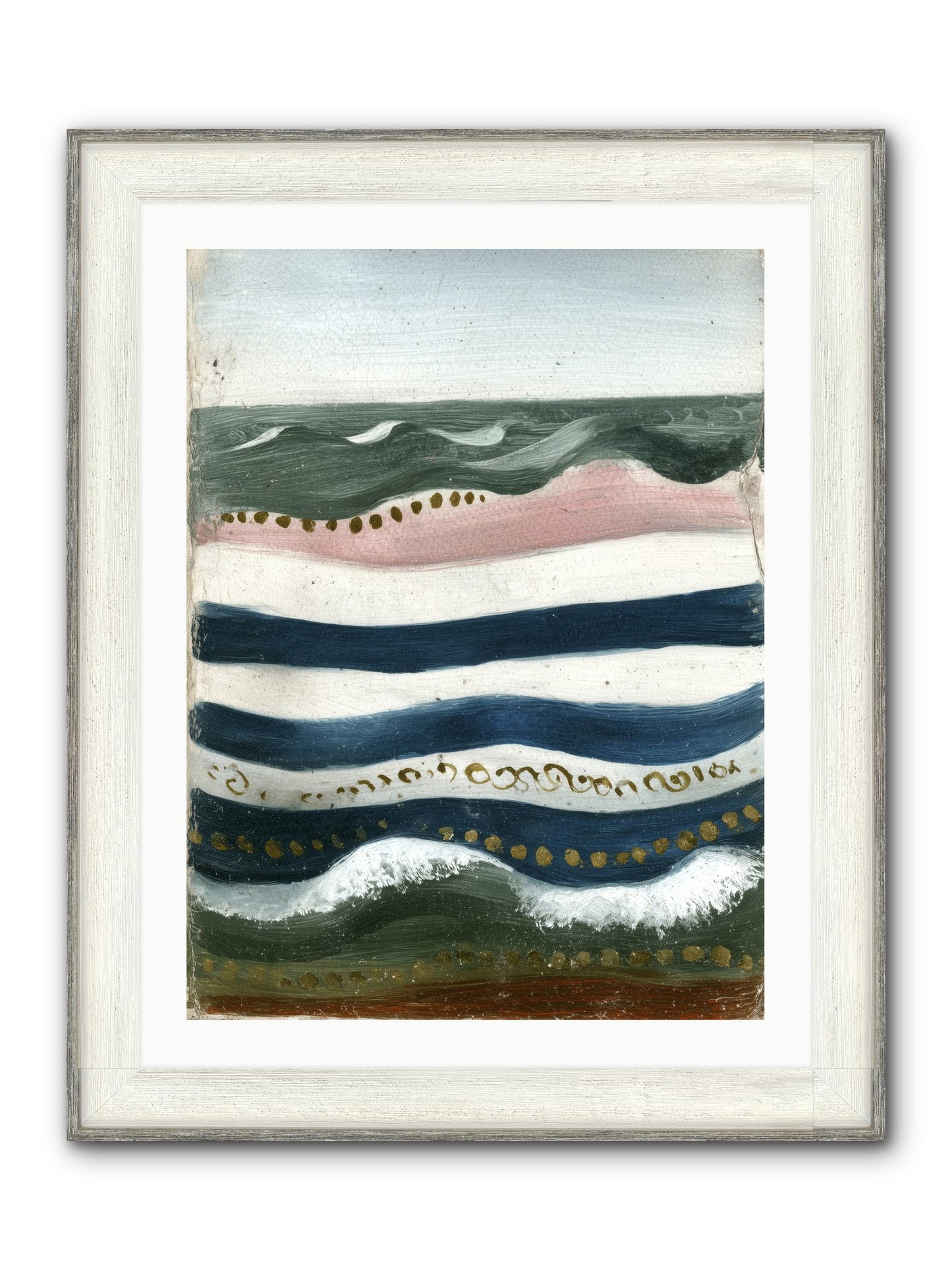 Water's Waltz Framed Print - Driftwood White 24x32