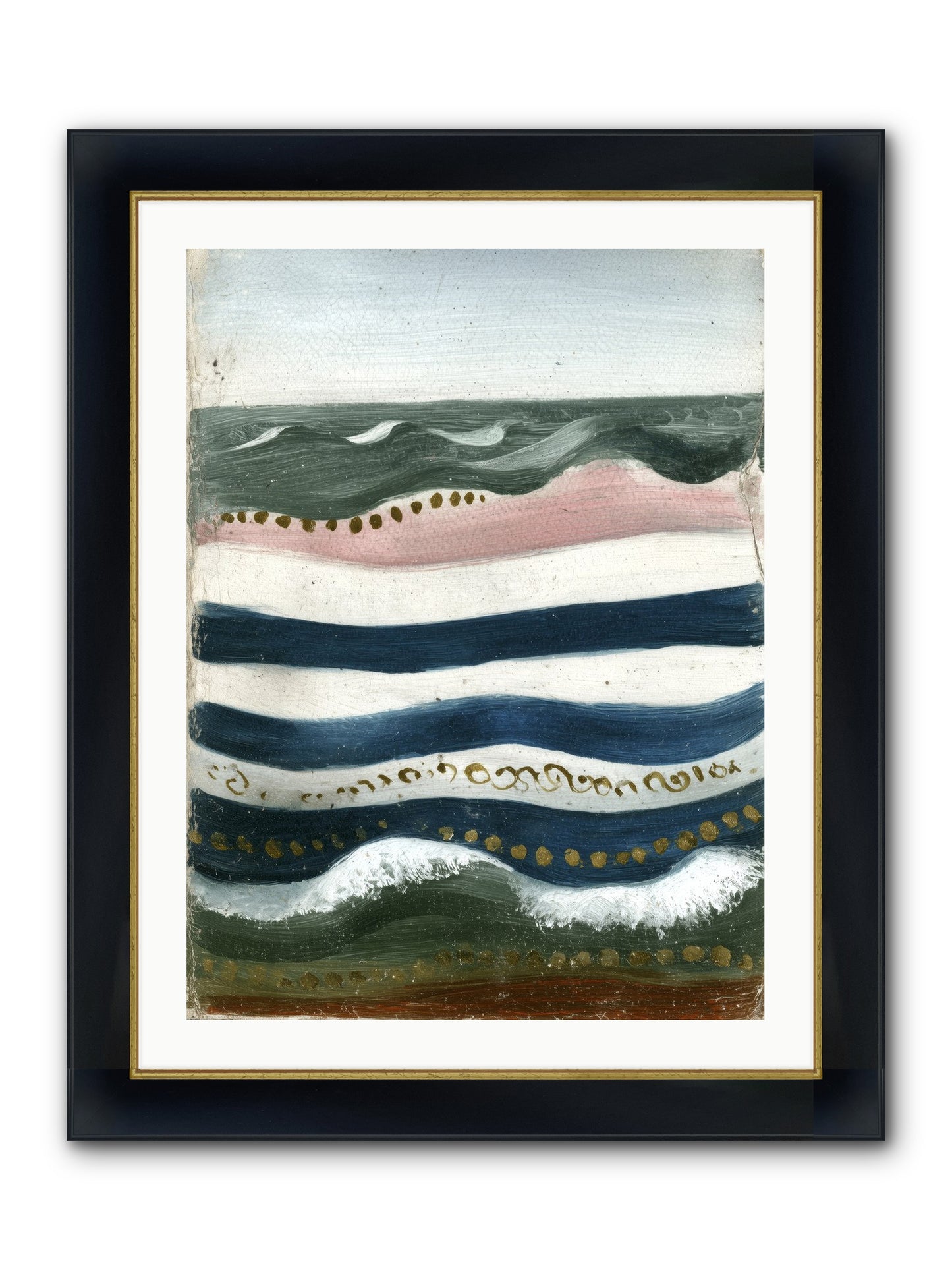 Water's Waltz Framed Print - Wide Black w/Gold 24x32