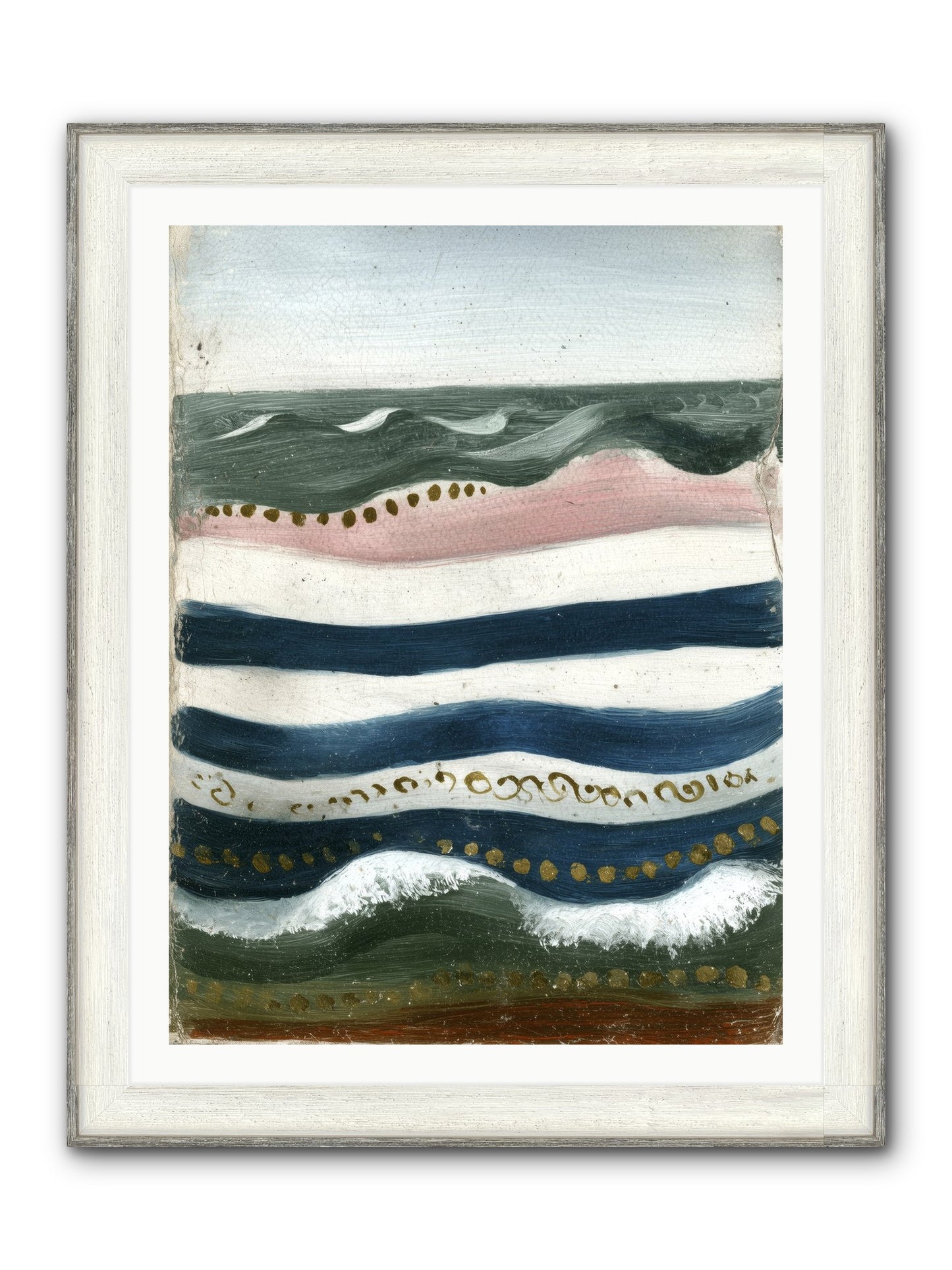 Water's Waltz Framed Print - Driftwood White 30x40