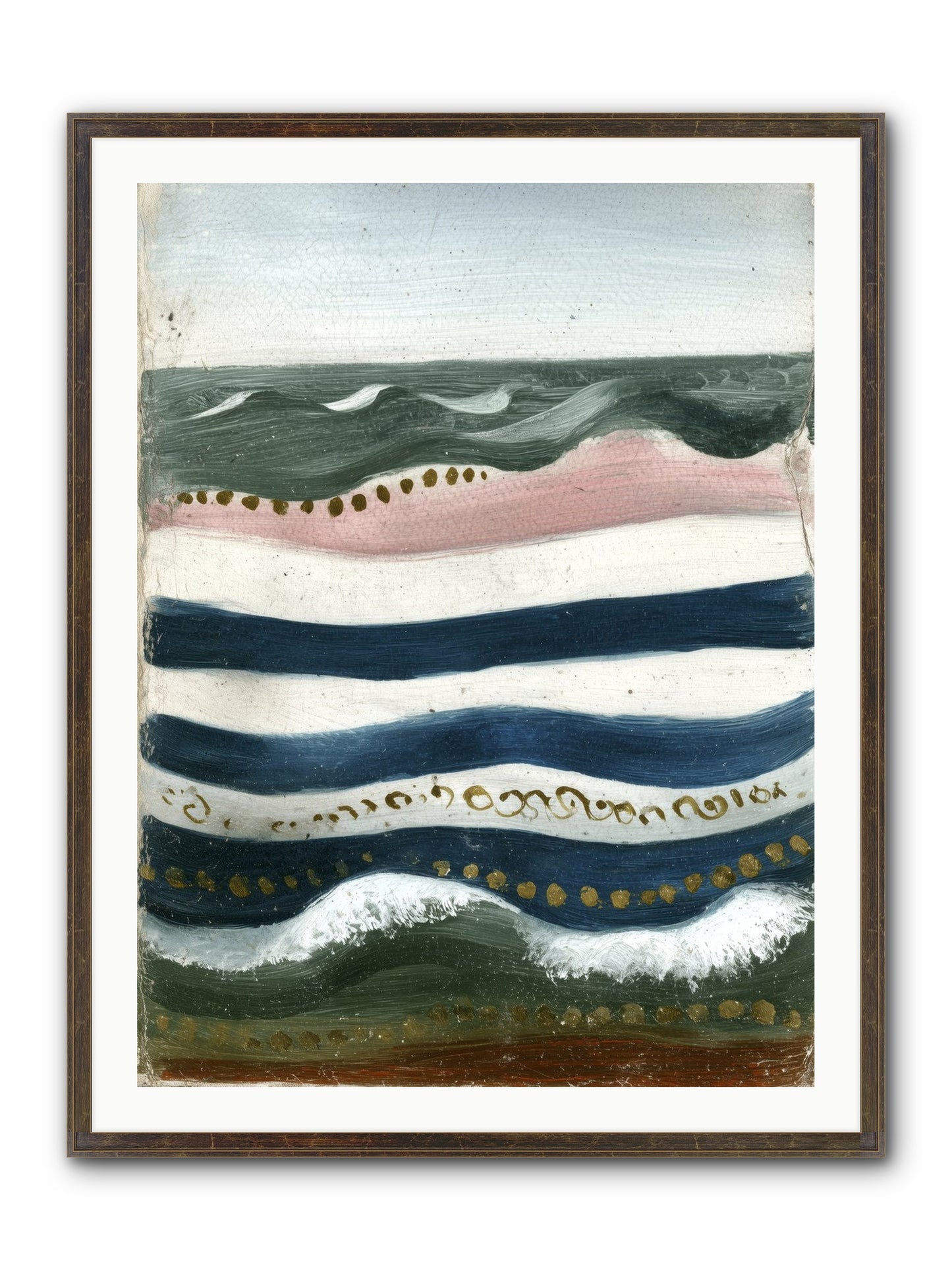 Water's Waltz Framed Print - Slimwoods Black/Gold 30x40