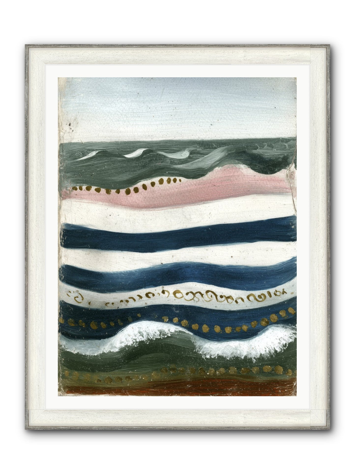 Water's Waltz Framed Print - Driftwood White 36x48