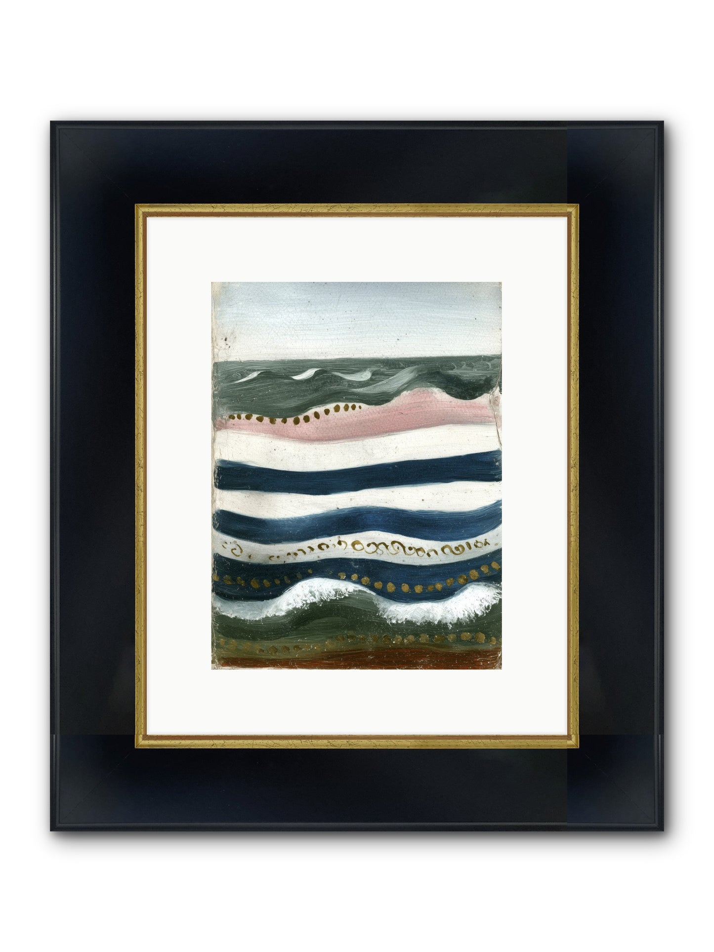 Water's Waltz Framed Print - Wide Black w/Gold 9x12