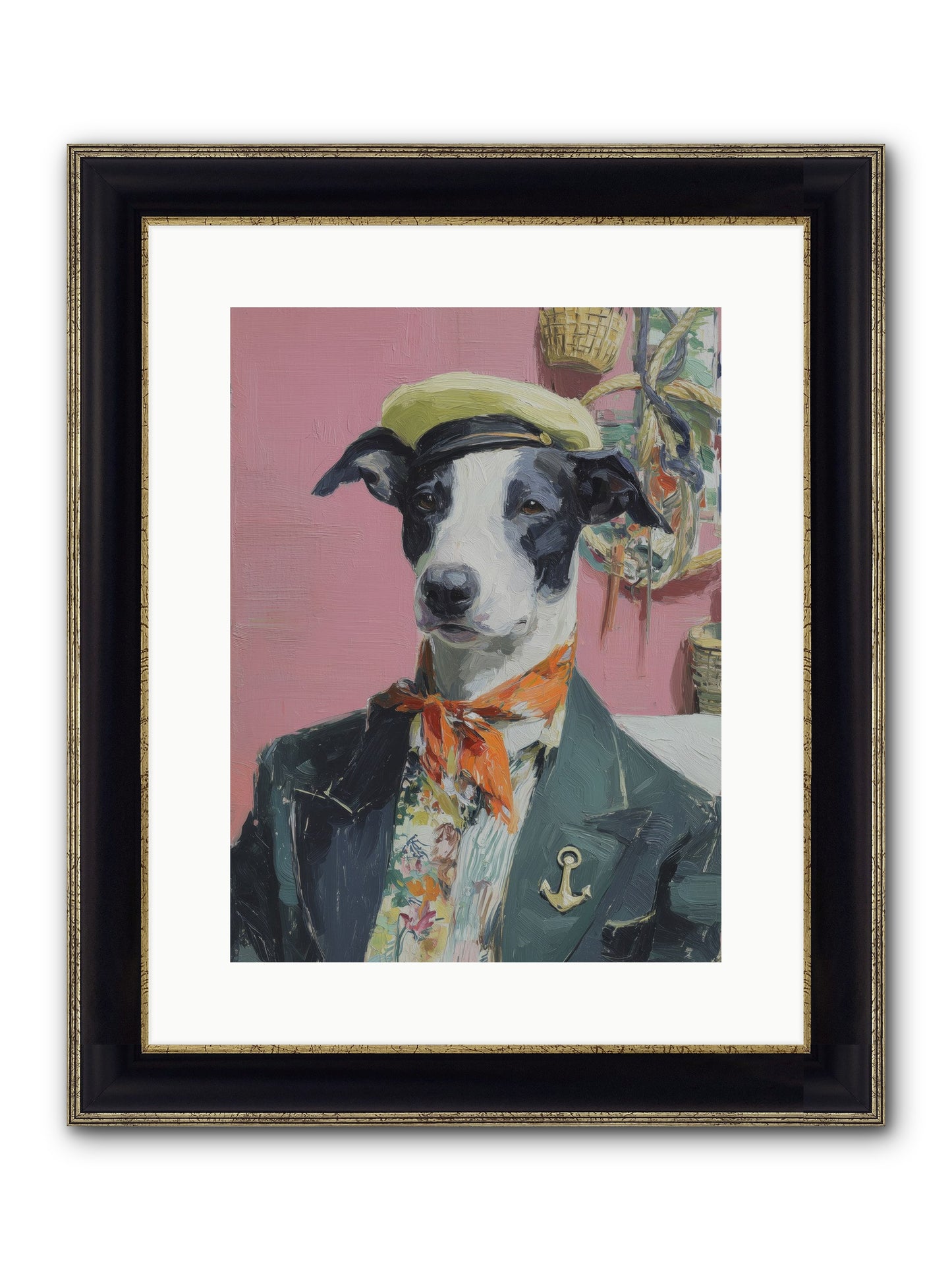 Waterfront's Yearning Framed Print - Black & Gold 12x16