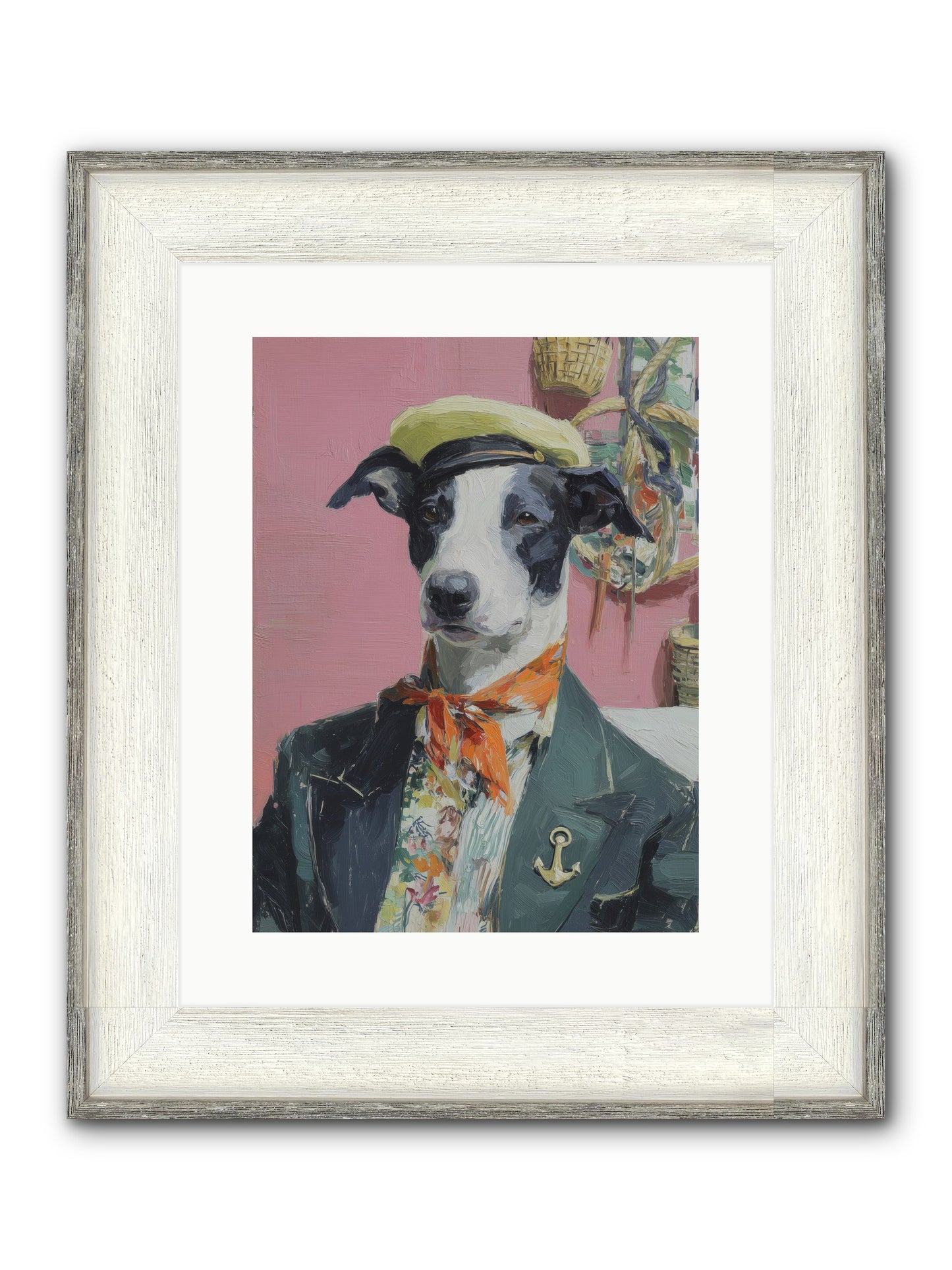 Waterfront's Yearning Framed Print - Driftwood White 12x16