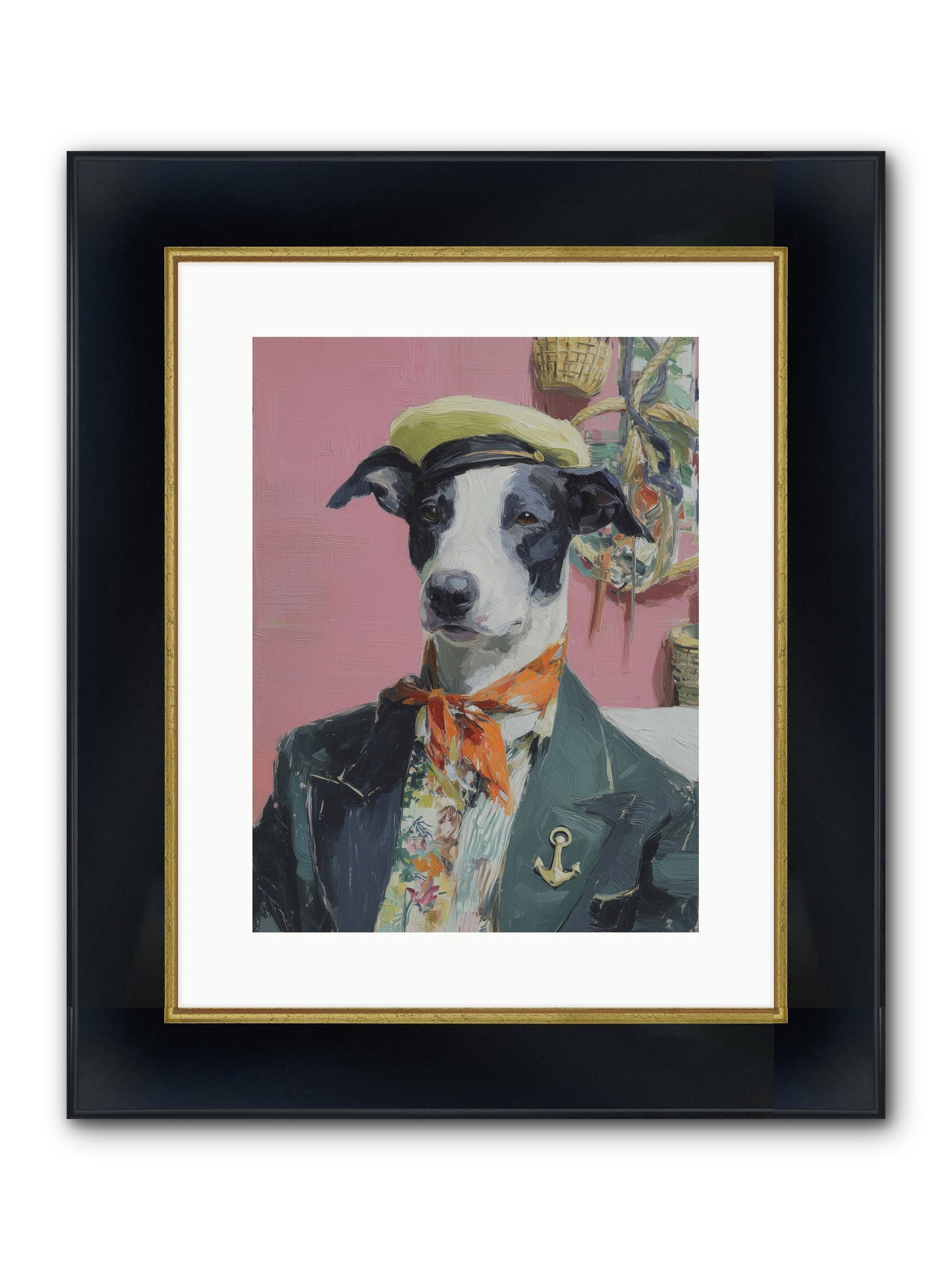 Waterfront's Yearning Framed Print - Wide Black w/Gold 12x16
