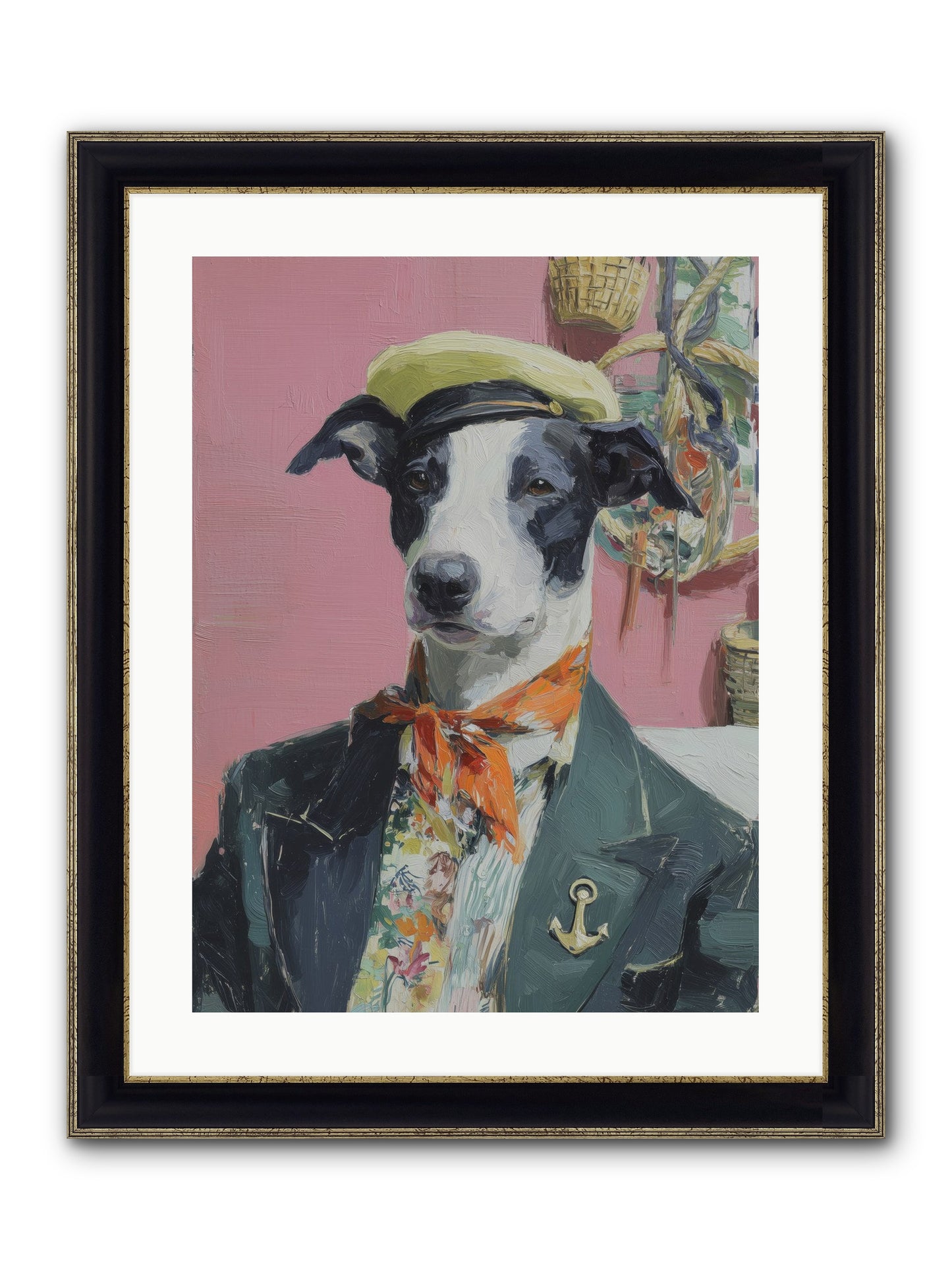 Waterfront's Yearning Framed Print - Black & Gold 18x24