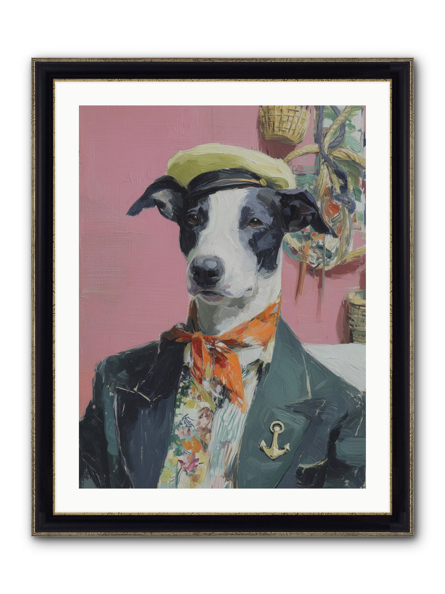 Waterfront's Yearning Framed Print - Black & Gold 24x32