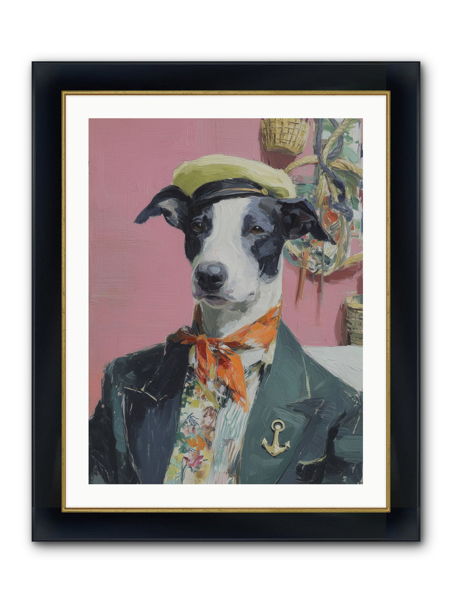 Waterfront's Yearning Framed Print - Wide Black w/Gold 24x32