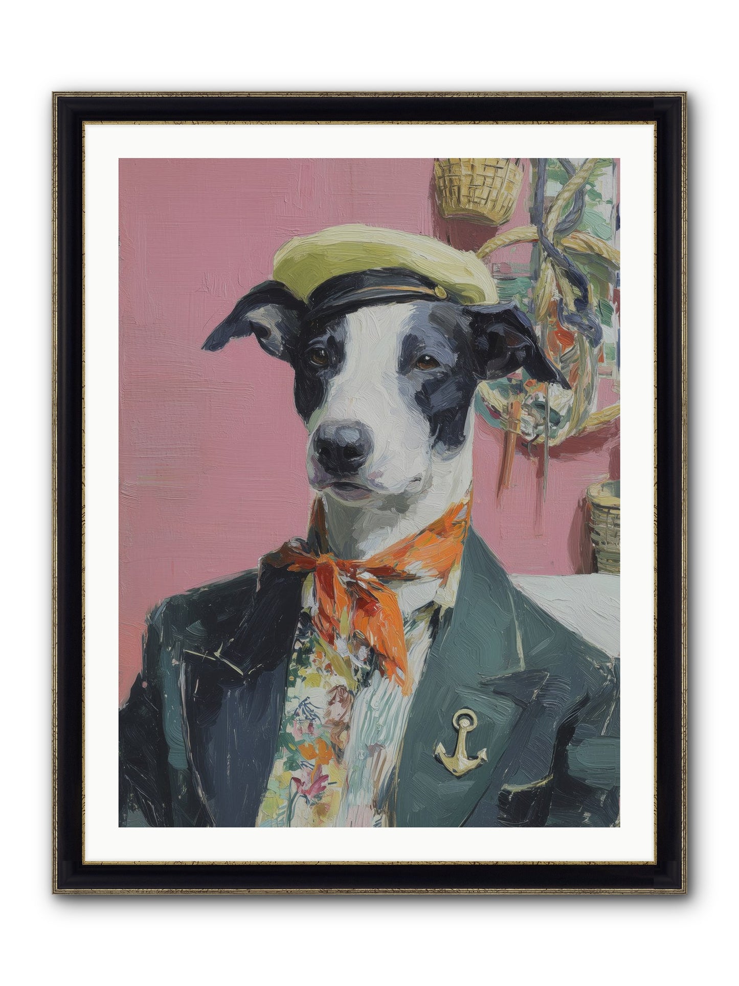 Waterfront's Yearning Framed Print - Black & Gold 30x40