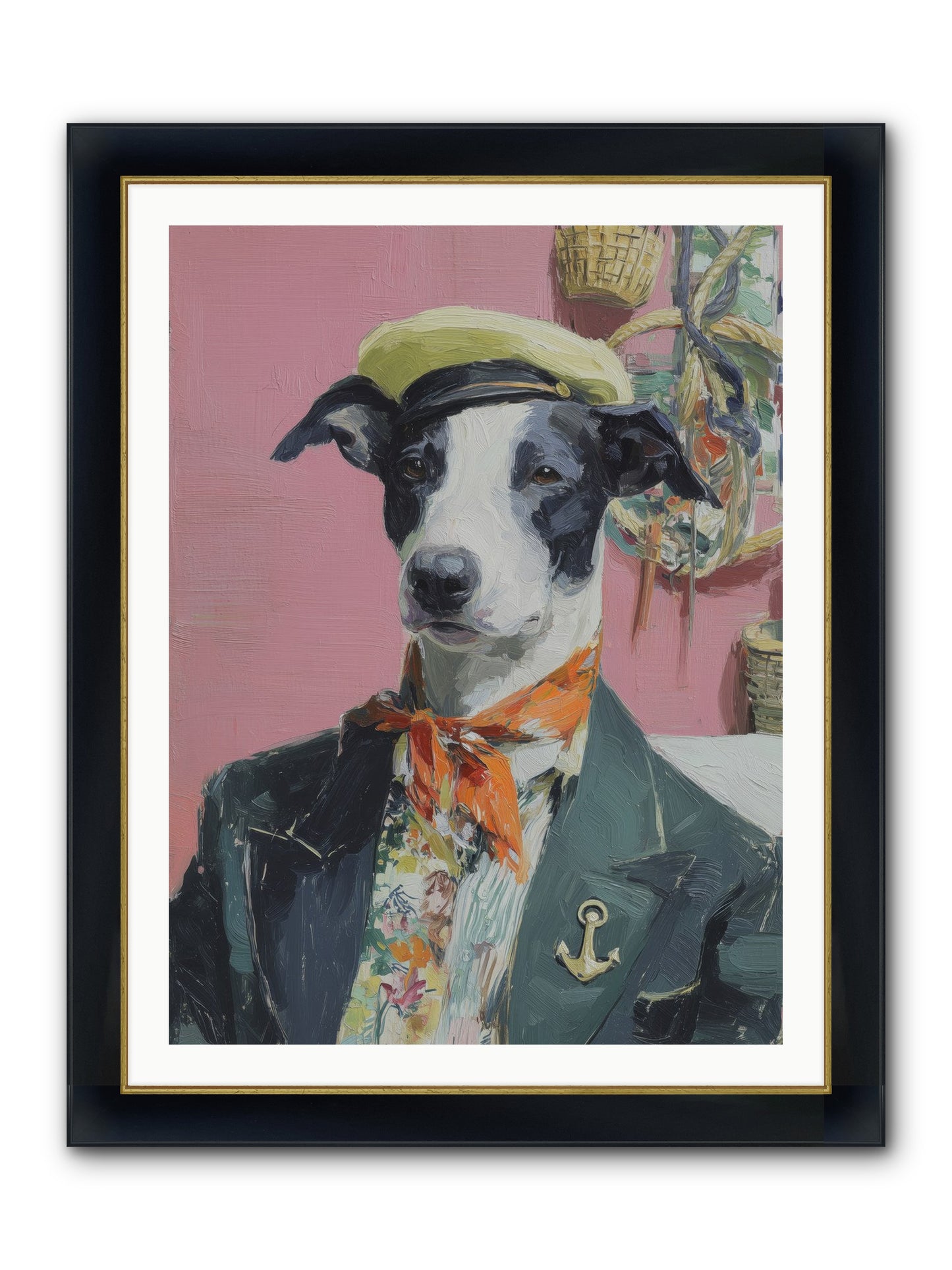 Waterfront's Yearning Framed Print - Wide Black w/Gold 30x40