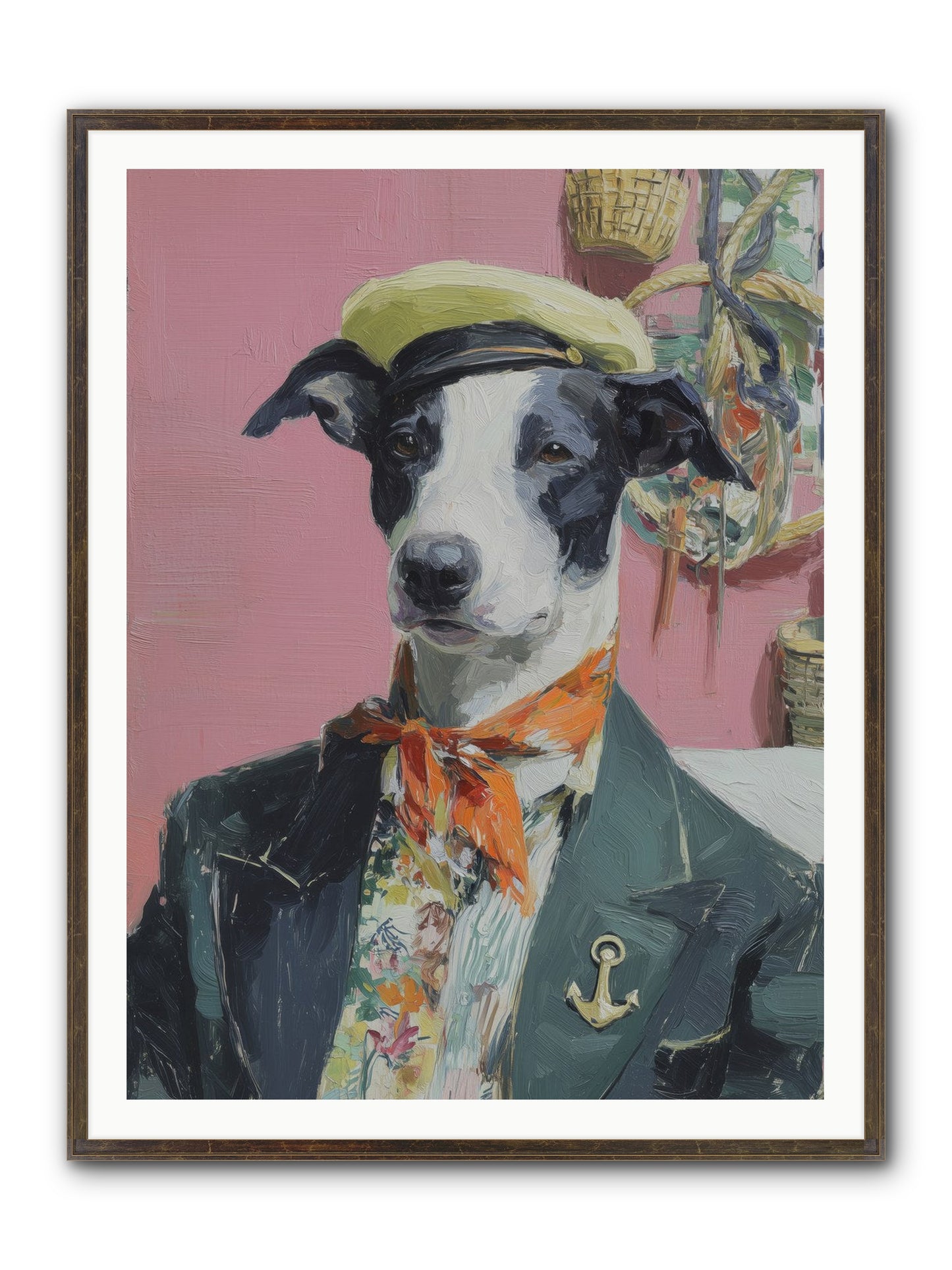 Waterfront's Yearning Framed Print - Slimwoods Black/Gold 36x48