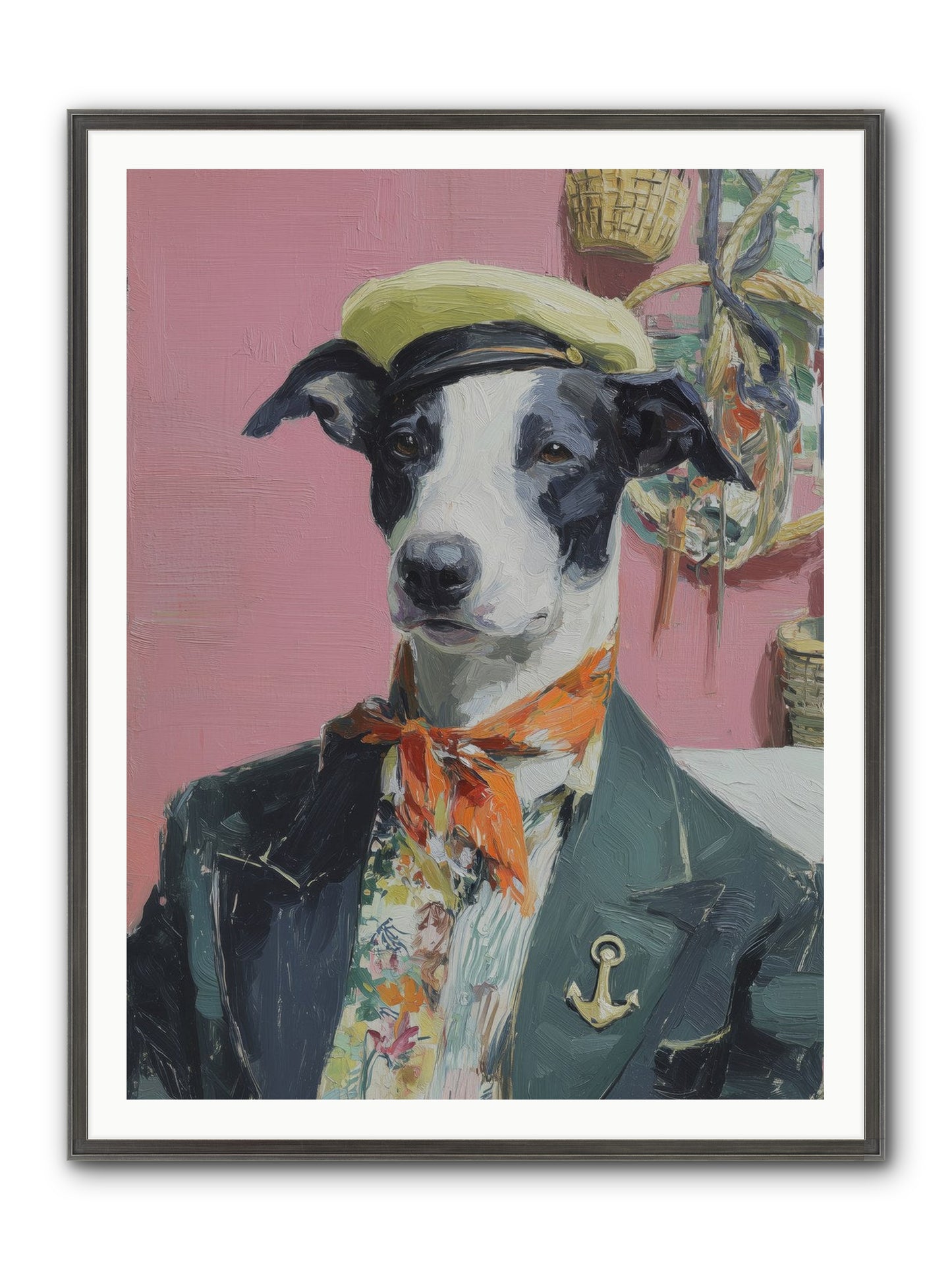 Waterfront's Yearning Framed Print - Slimwoods Black/Silver 36x48