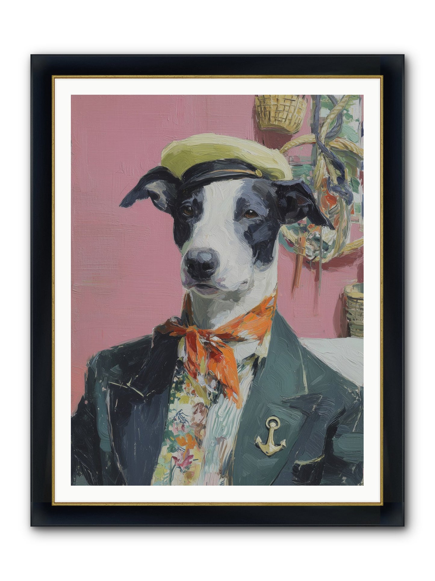 Waterfront's Yearning Framed Print - Wide Black w/Gold 36x48